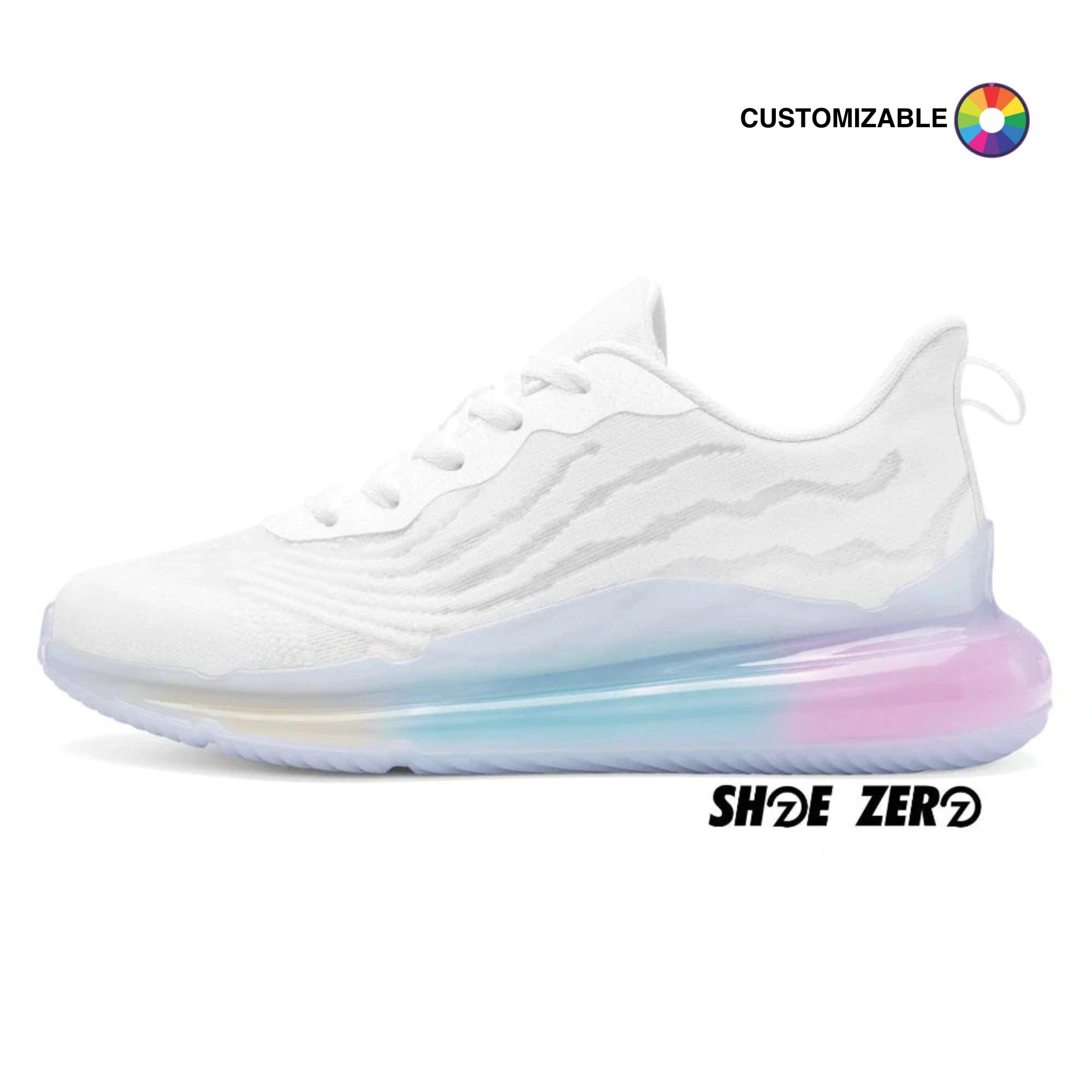 Customizable Rainbow Atmospheric Cushion Running Shoes | Design your own | Shoe Zero
