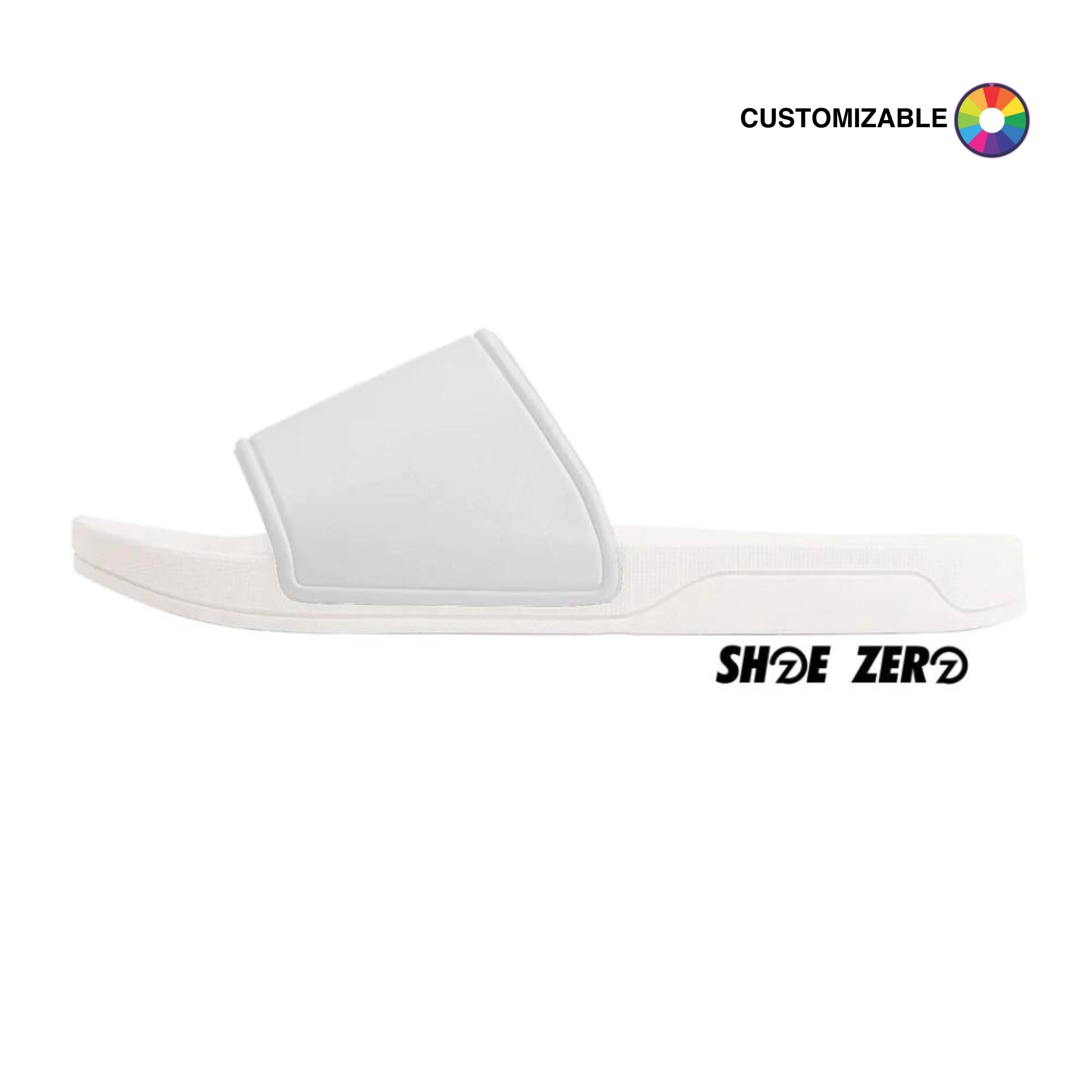 Customizable Slide Sandals (White) | Design your own | Shoe Zero