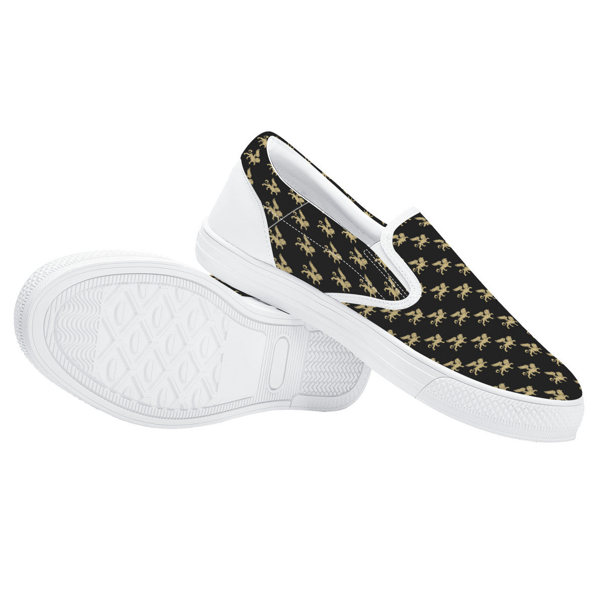 Gold Lion V1 Slip-on Shoes | Low Top Customized | Shoe Zero