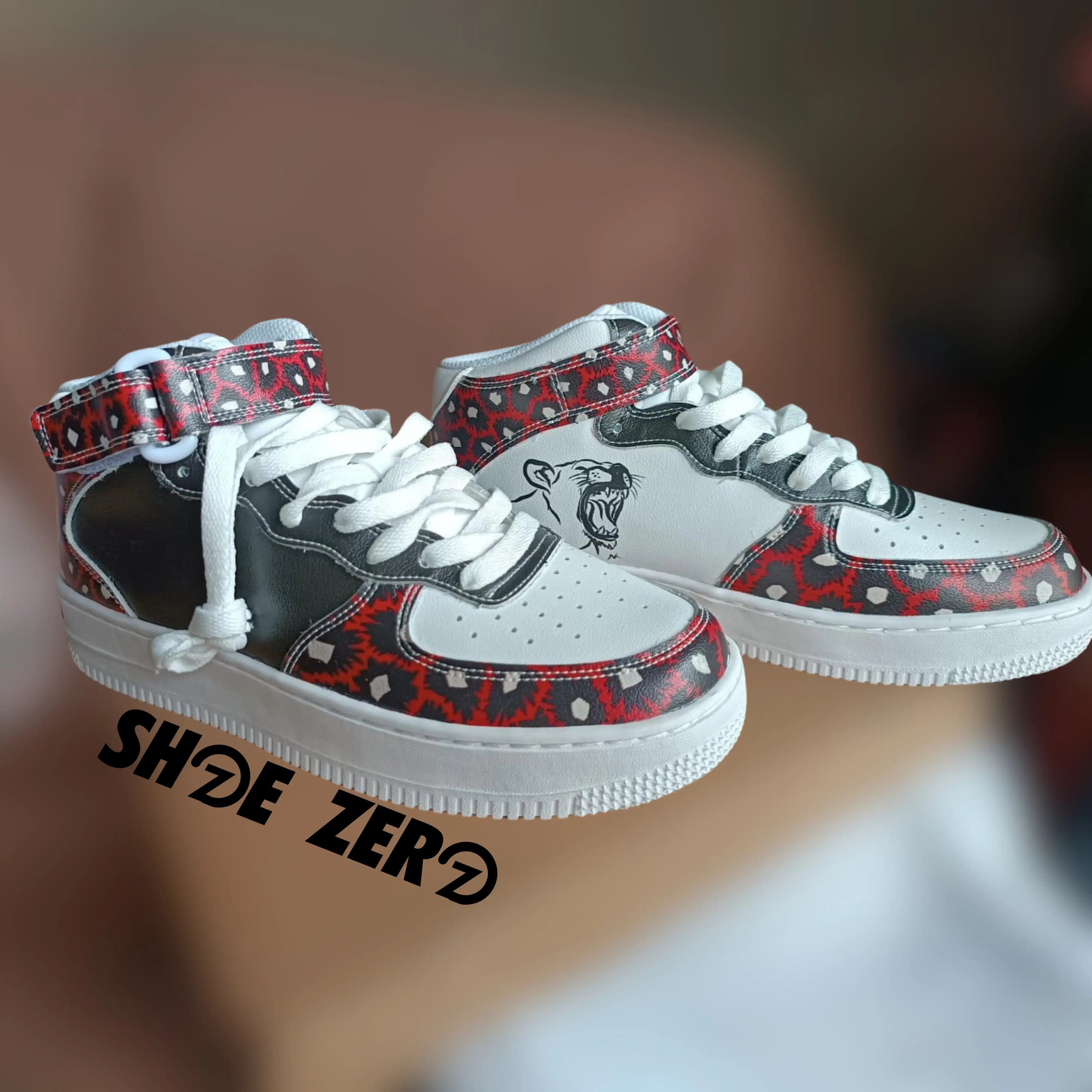 Customizable Vegan Leather Sneakers High Top Custom Shoes Shoe Zero