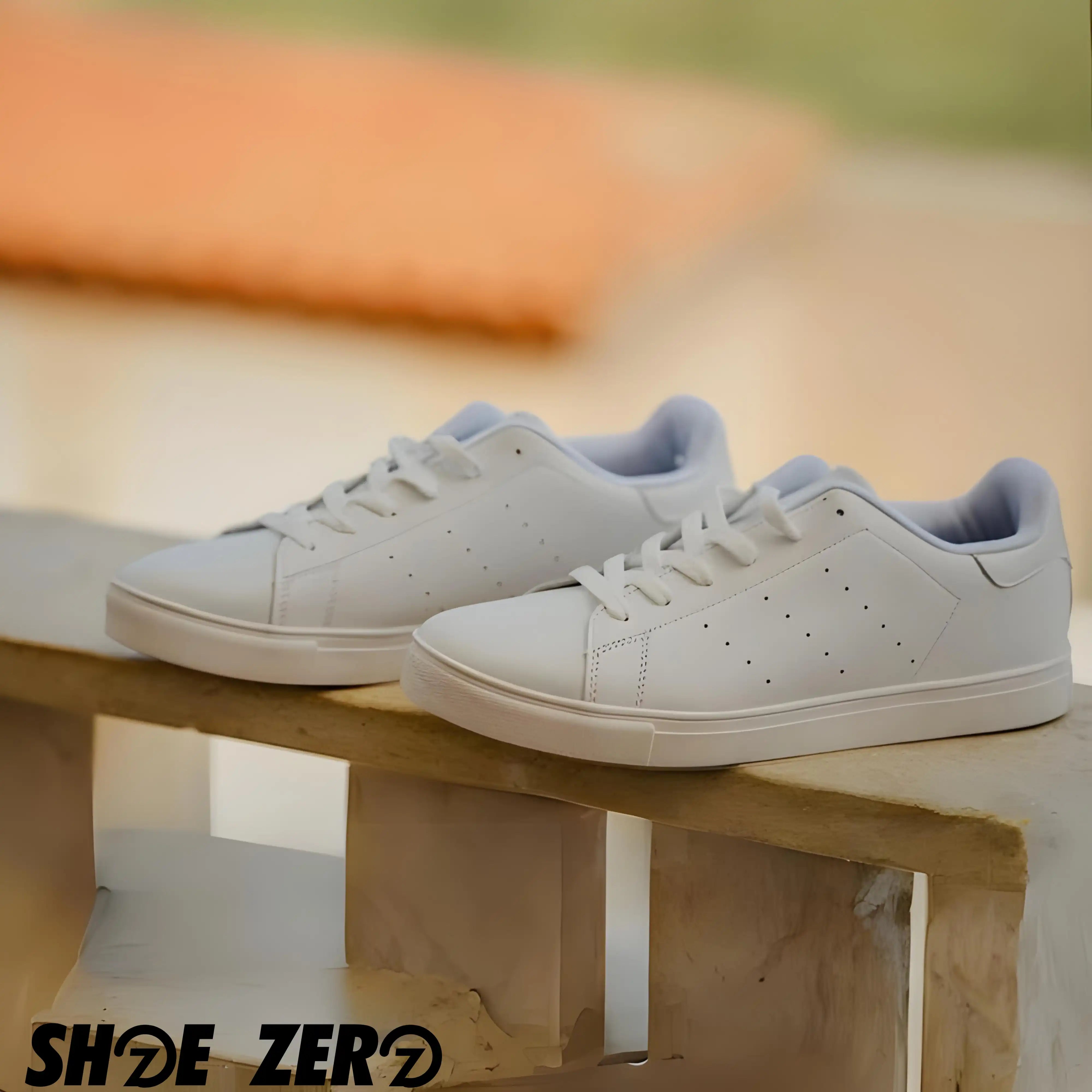Customizable Breathable Leather Sneakers (White) | Design your own Low Top | Shoe Zero