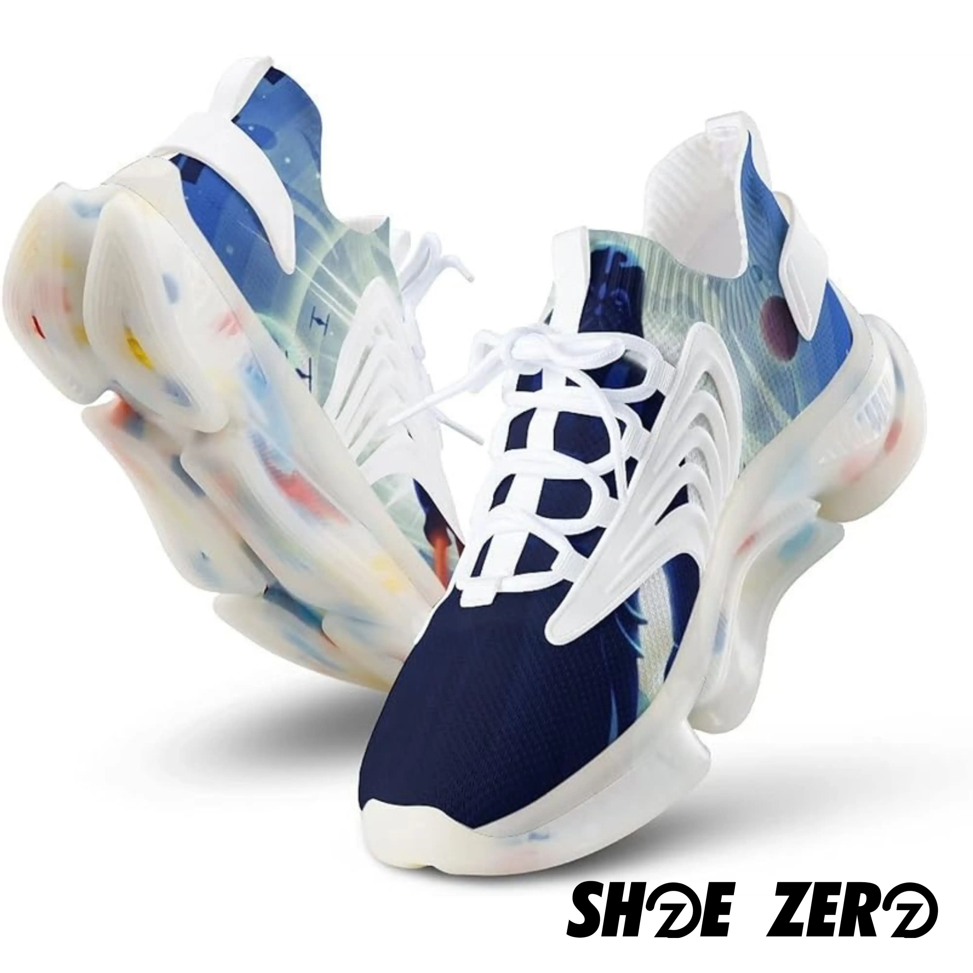 Customizable Air Heel React Running Shoes (White) | Design your own | Shoe Zero