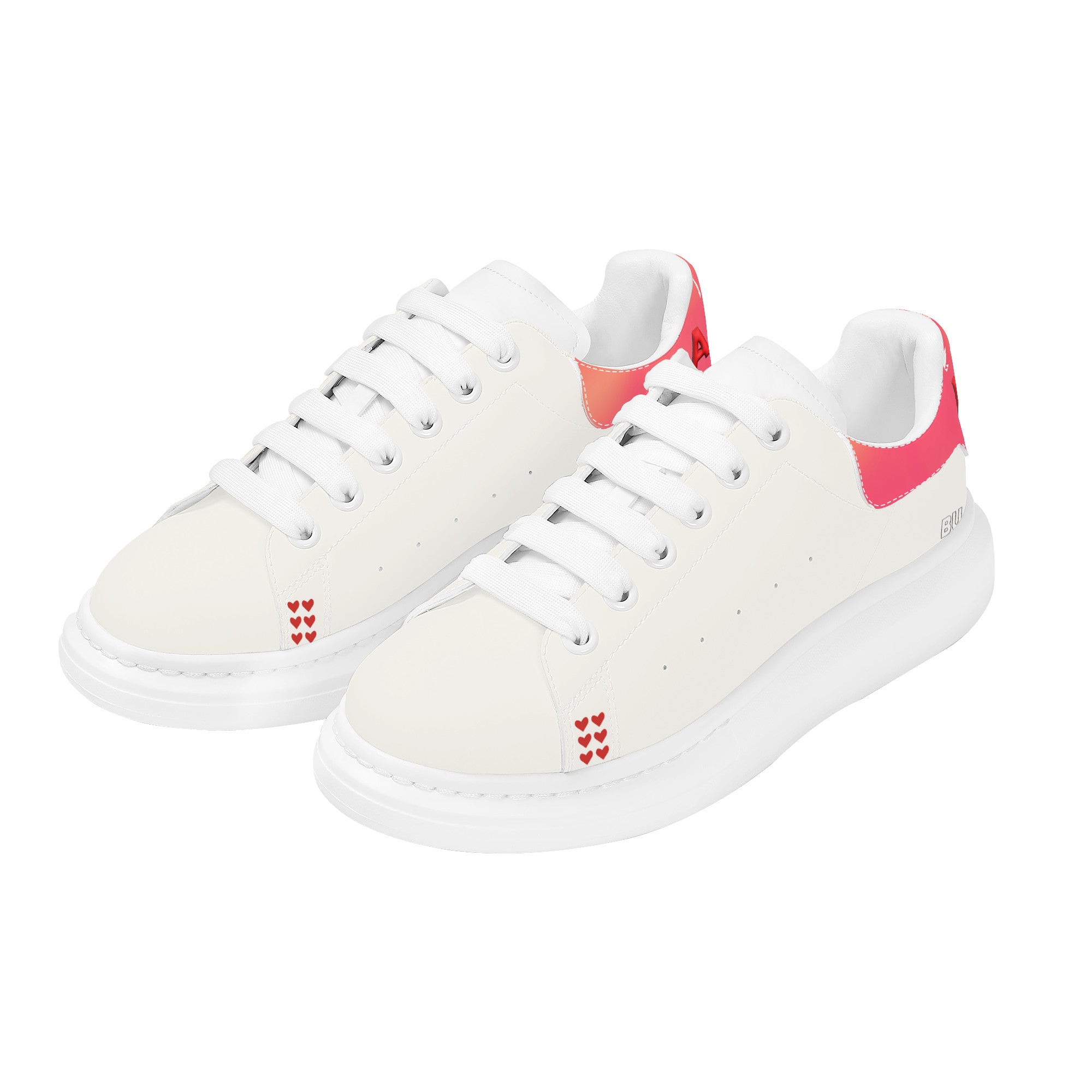 Nia C Customized Heighten Low Top Shoes - White - Shoe Zero