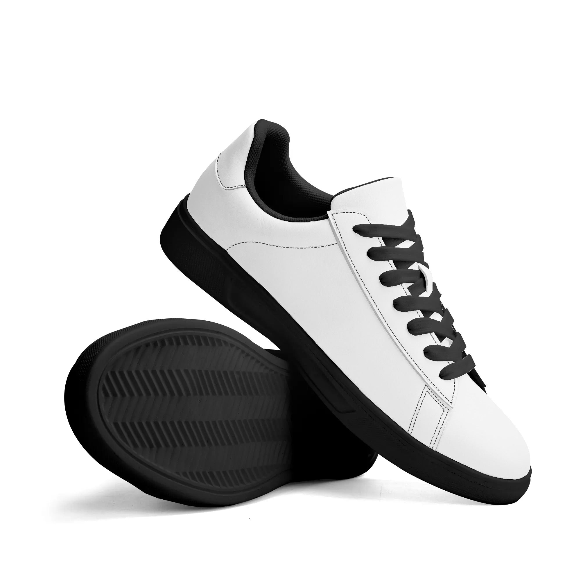 Customizable Vegan Leather 2.0 Low Top Sneakers (White)