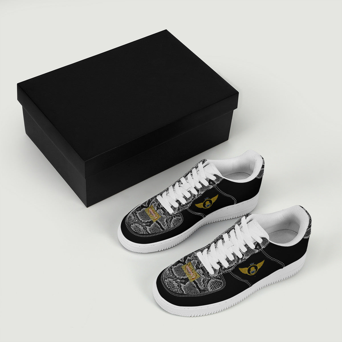 Gold Series - Gold and Black| Low Top Customized | Shoe Zero