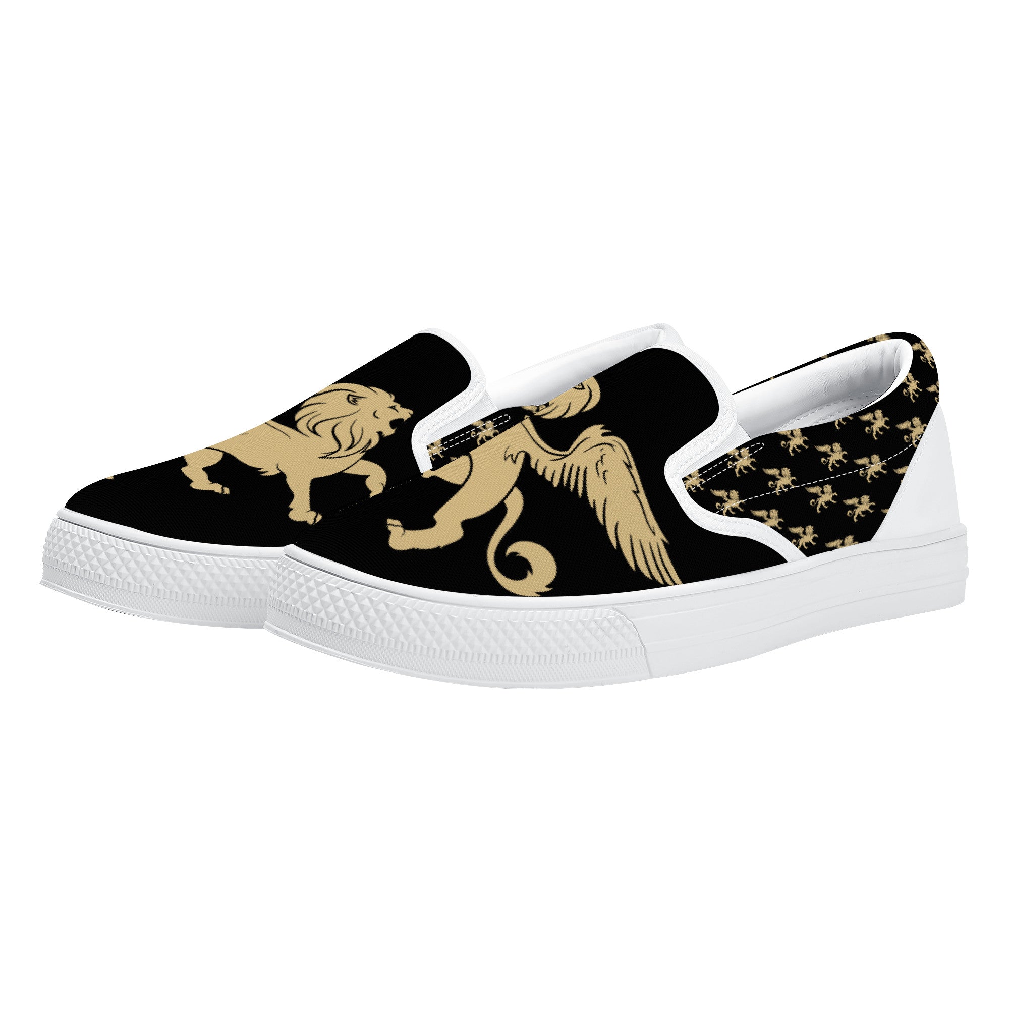Gold Lion V3 Slip-on Shoes | Low Top Customized | Shoe Zero