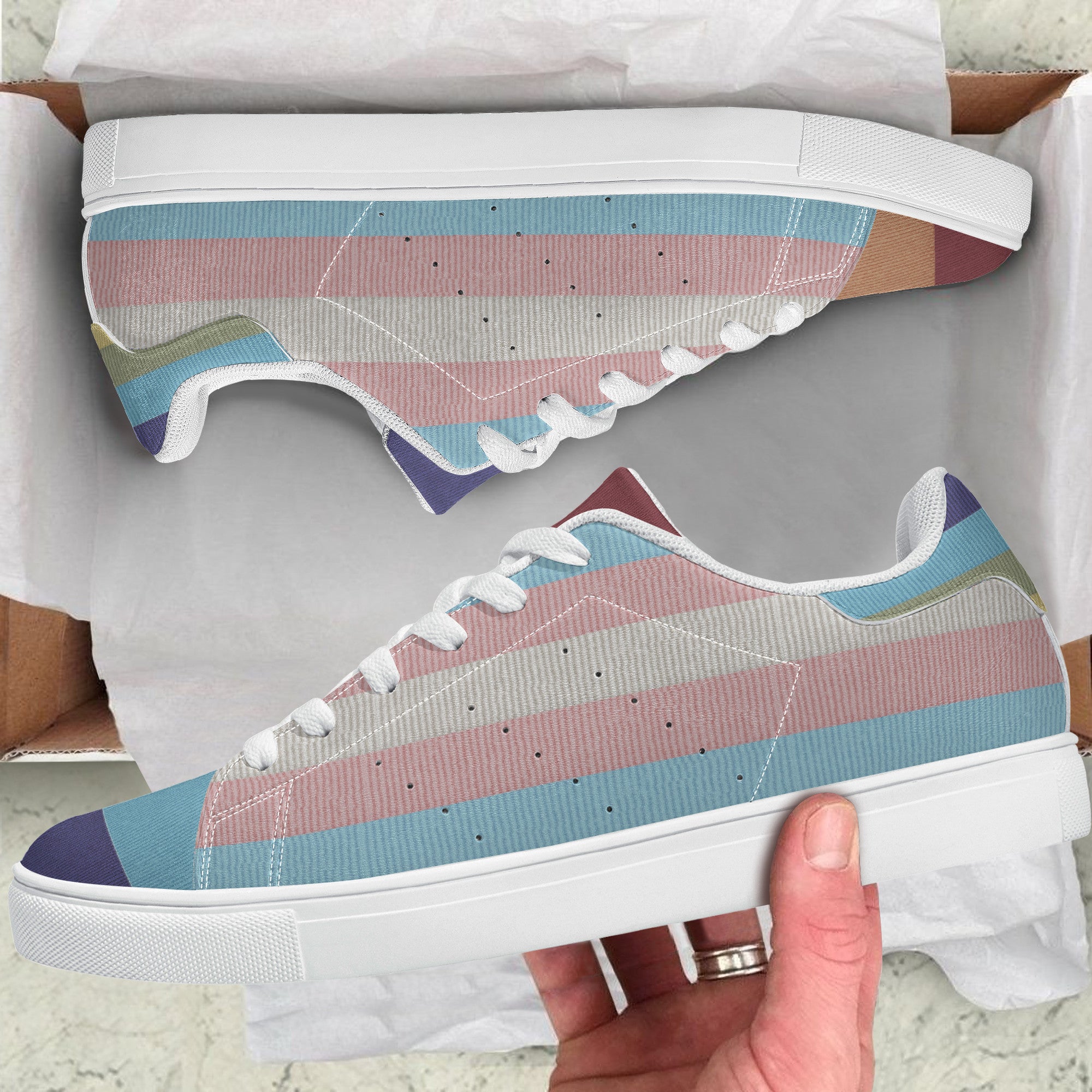 Cool shoes by Gayla Fox | White Low Top Customized | Shoe Zero
