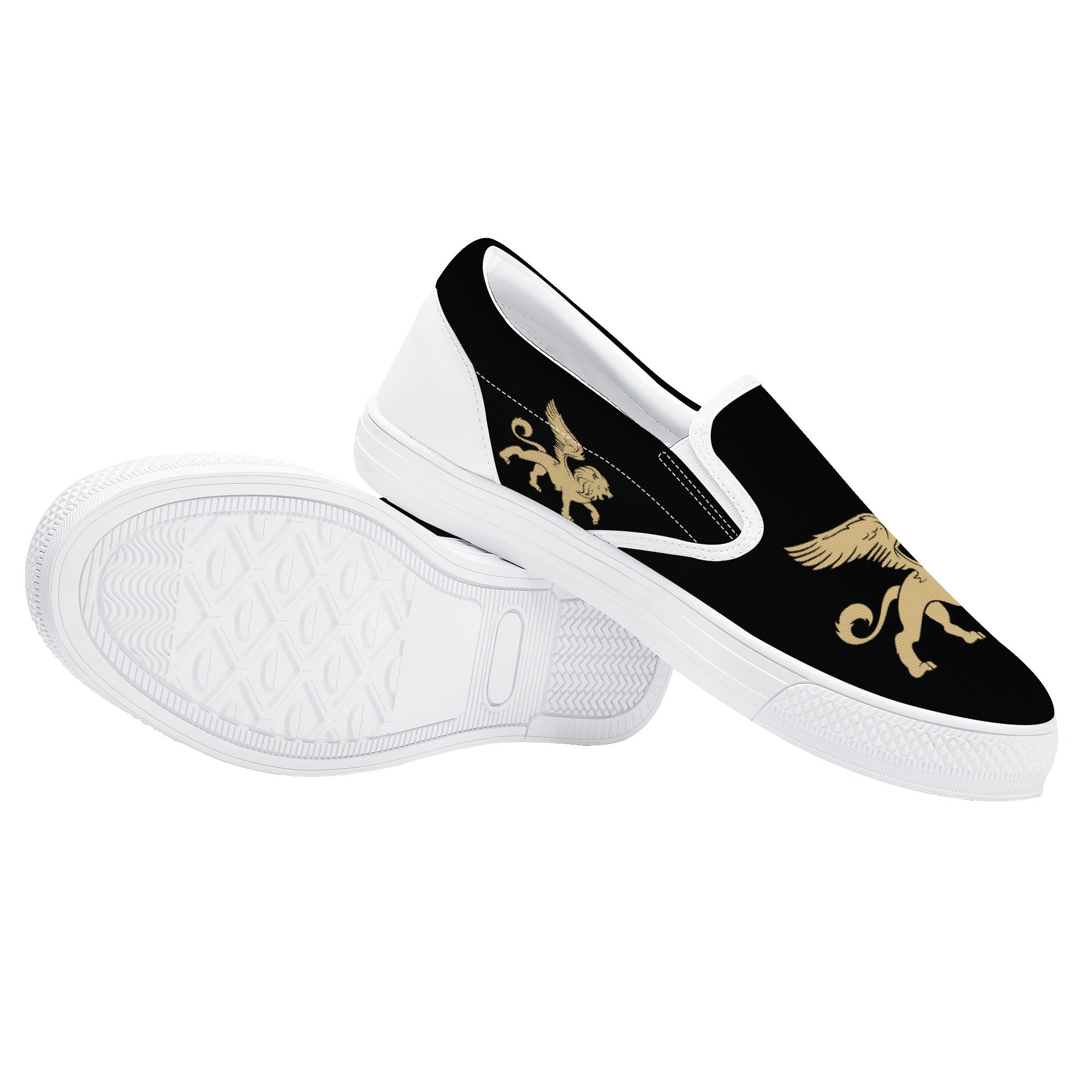 Gold Lion V2 Slip-on Shoes | Low Top Customized | Shoe Zero
