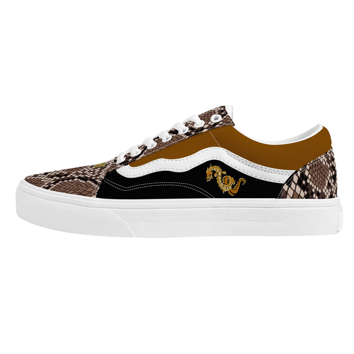 Majestic Brown and Black | Low Top Customized | Shoe Zero