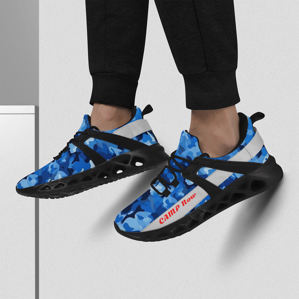 Camp Now - Blue Camo | Customized Shoes | Shoe Zero