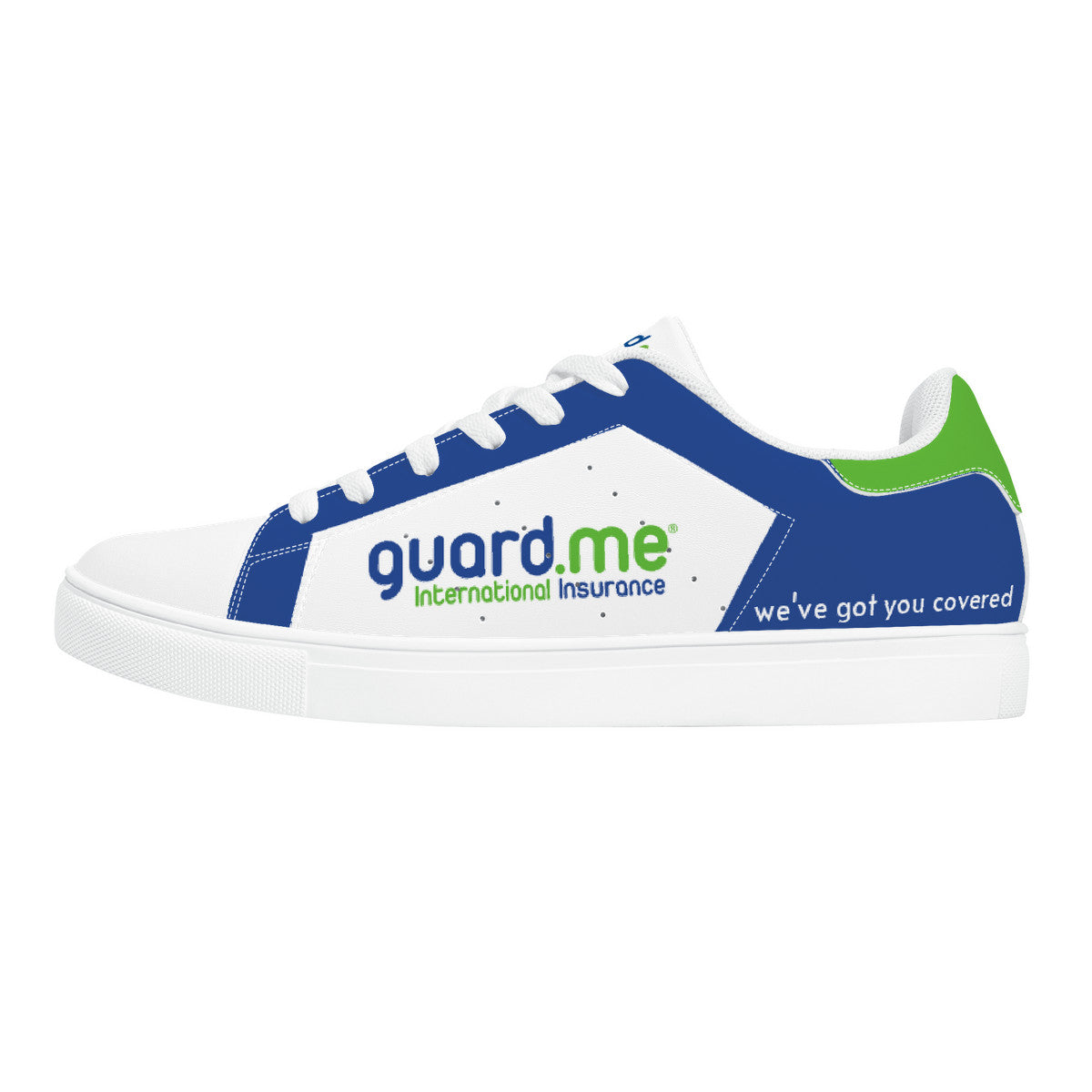 Guard.Me | Custom Insurance Business Sneakers - White - Shoe Zero