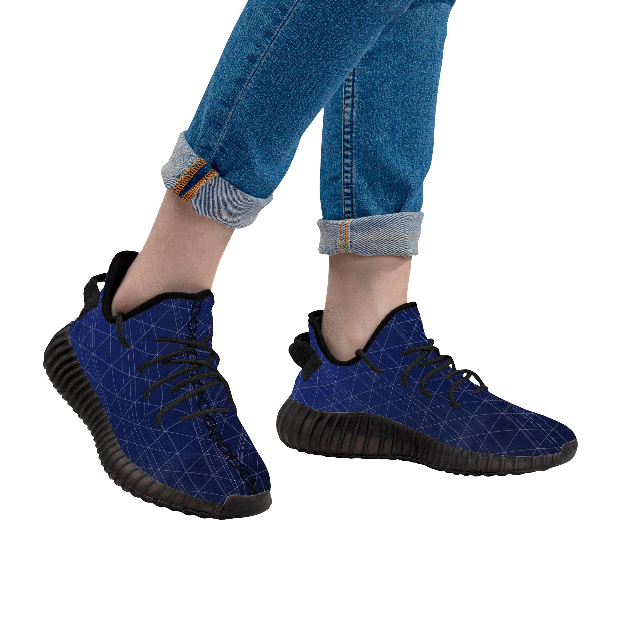 Dillon C Customized Breathable Mesh Knit Sneaker - Black - Shoe Zero