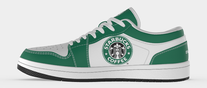 Starbucks Branded Shoes | Court Zero Low tops (3D)