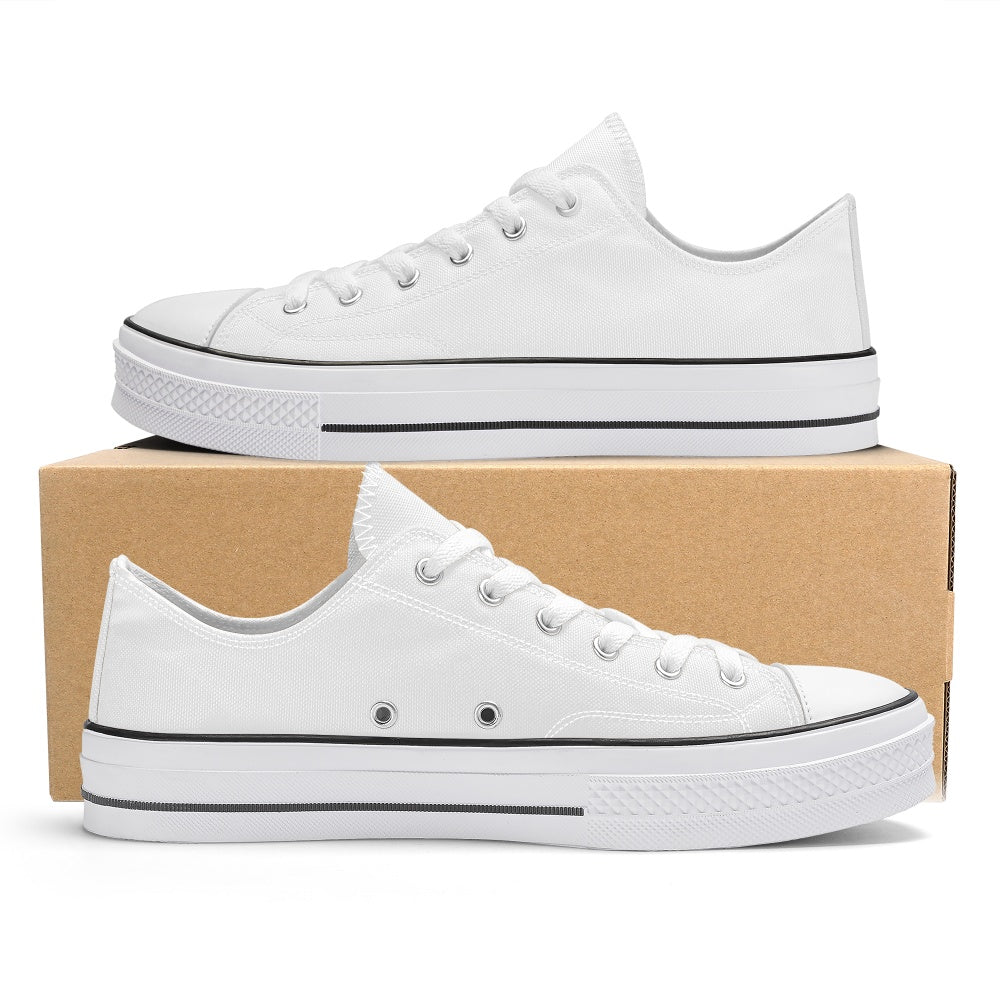 Customizable White Low Top Shoe