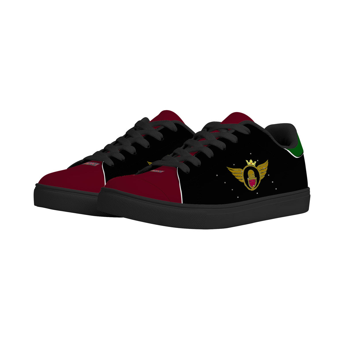 Gold Series - Black,Green and Red | Low Top Customized | Shoe Zero