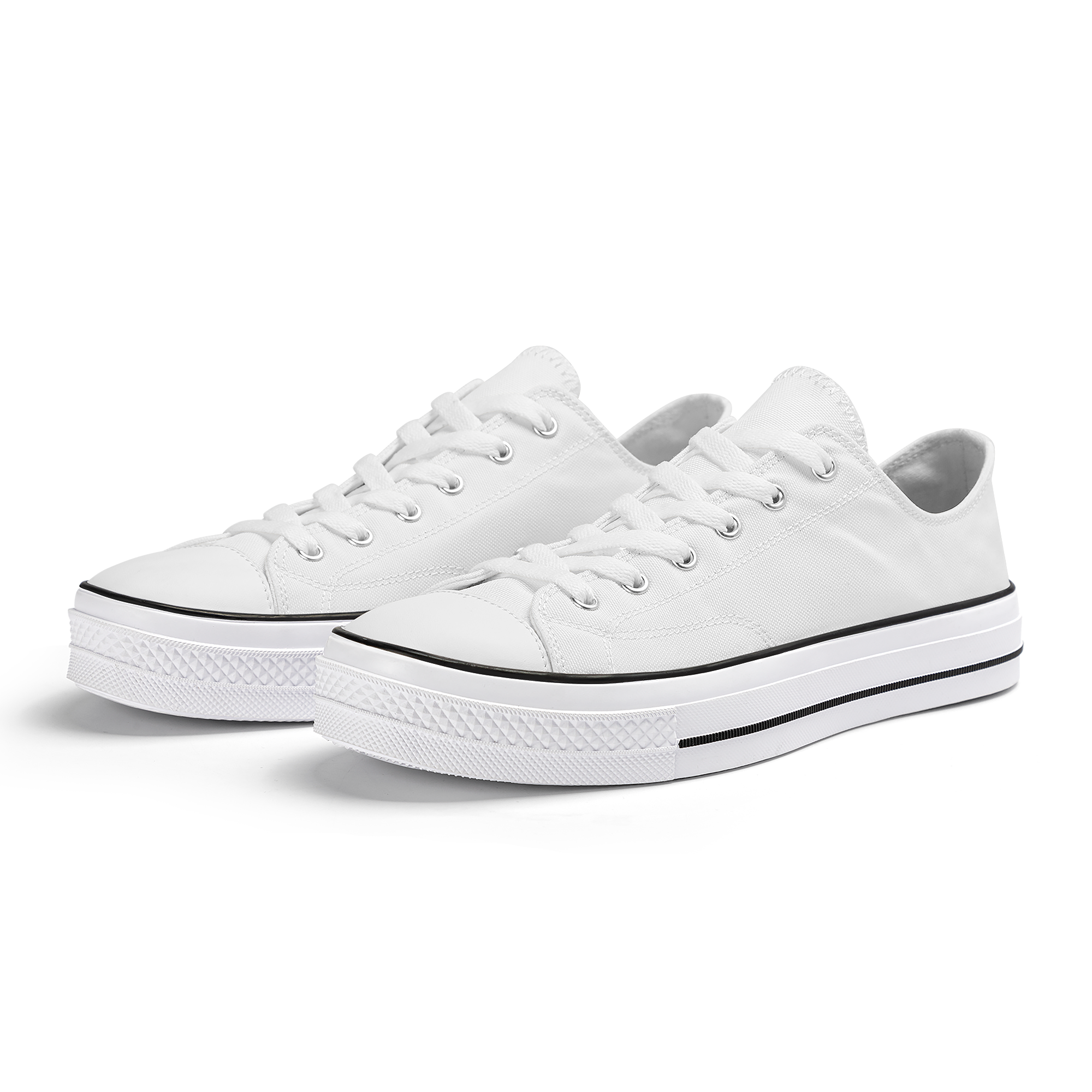 Custom Classic Low Top Canvas Shoes - White - Shoe Zero
