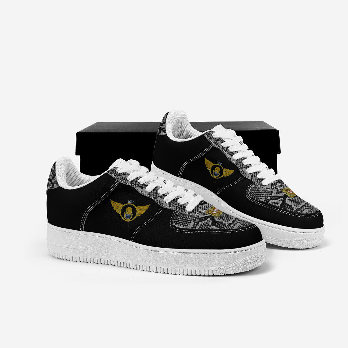 Gold Series - Gold and Black| Low Top Customized | Shoe Zero