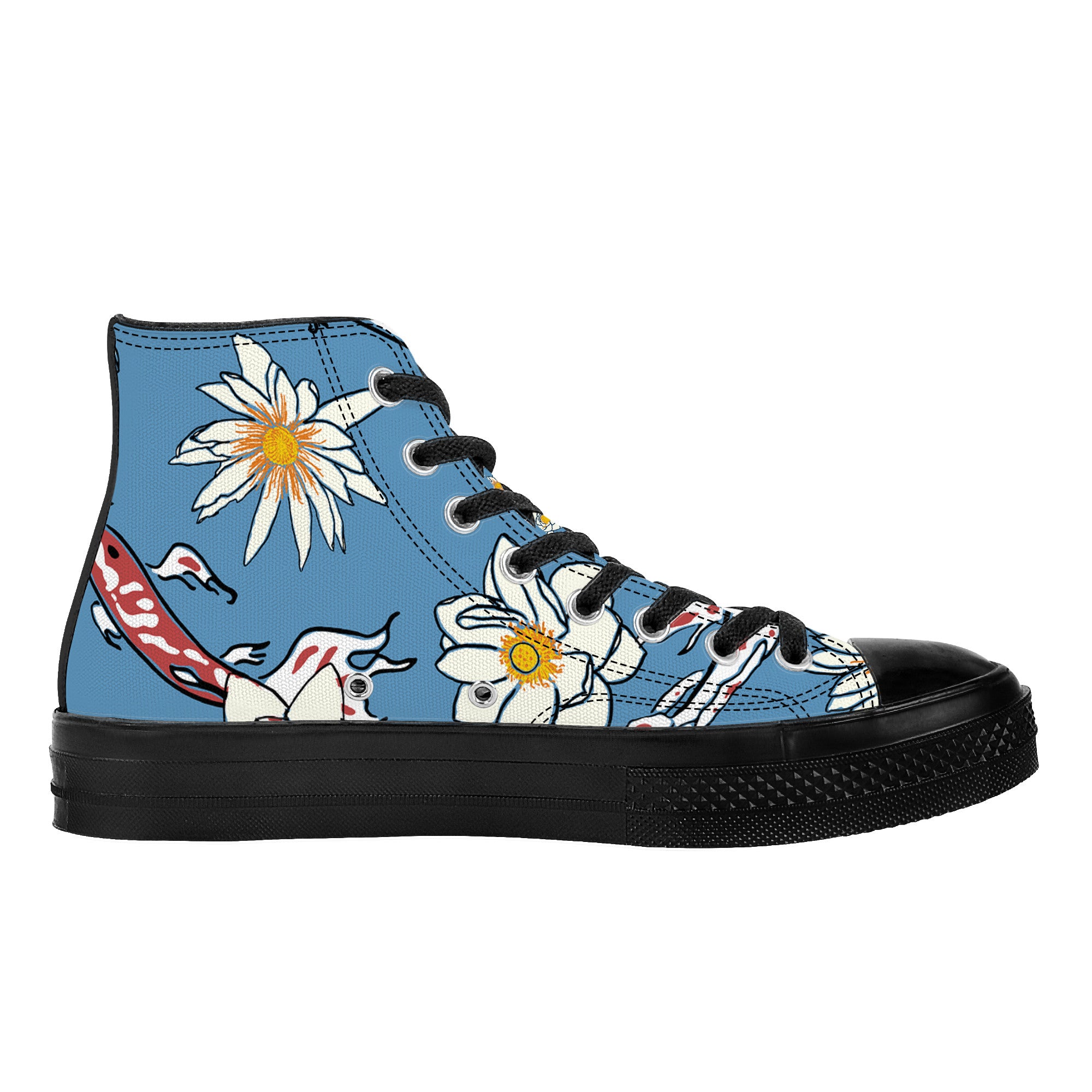 Blue Blossom | Custom Canvas High Top Shoes | Shoe Zero