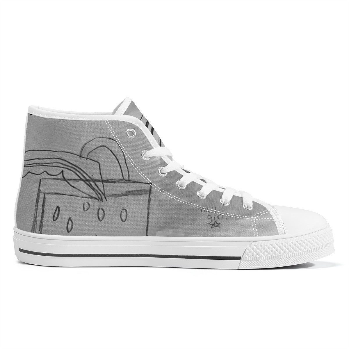 Custom Sketch Drawings | High Top Customized | Shoe Zero