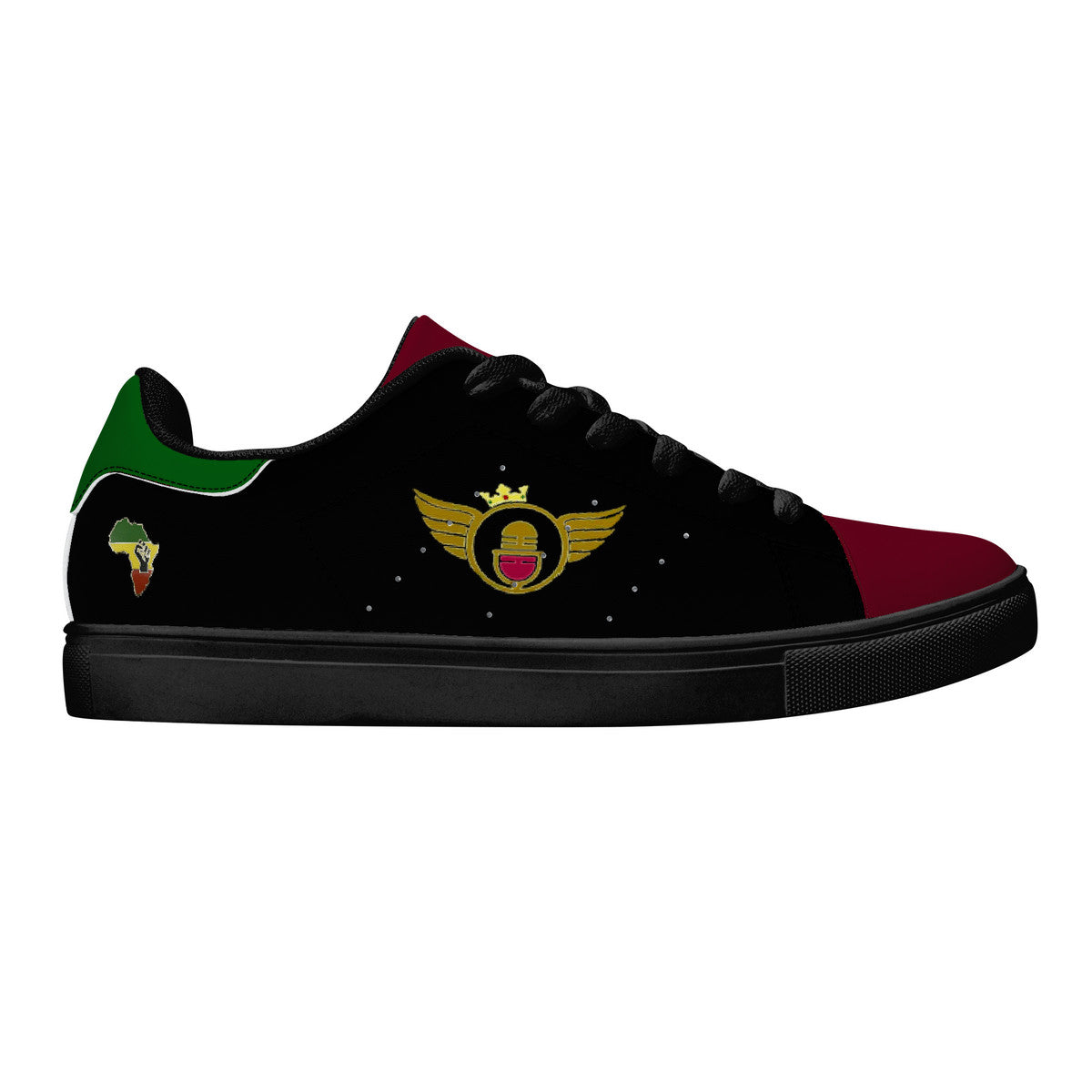 Gold Series - Black,Green and Red | Low Top Customized | Shoe Zero
