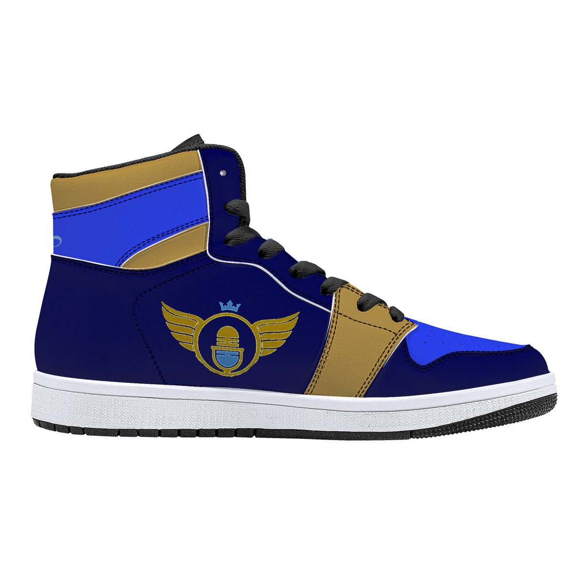 Gold Series - Blue and Gold | High Top Customized | Shoe Zero