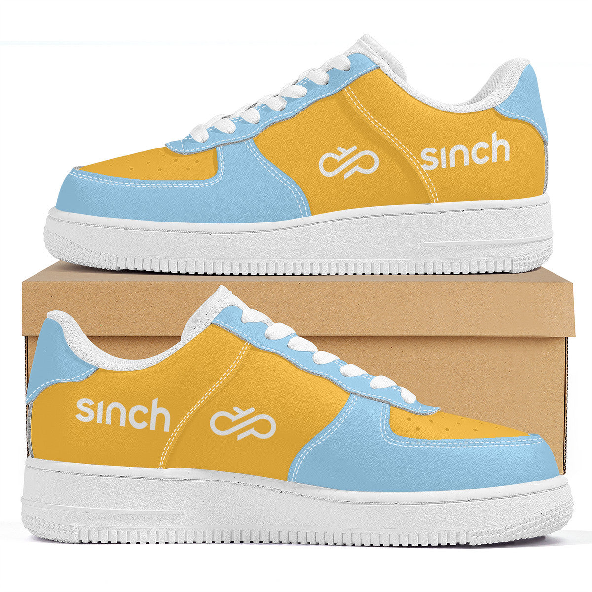 Sinch V1 Custom Business Sneaker | Blue and Yellow - Shoe Zero