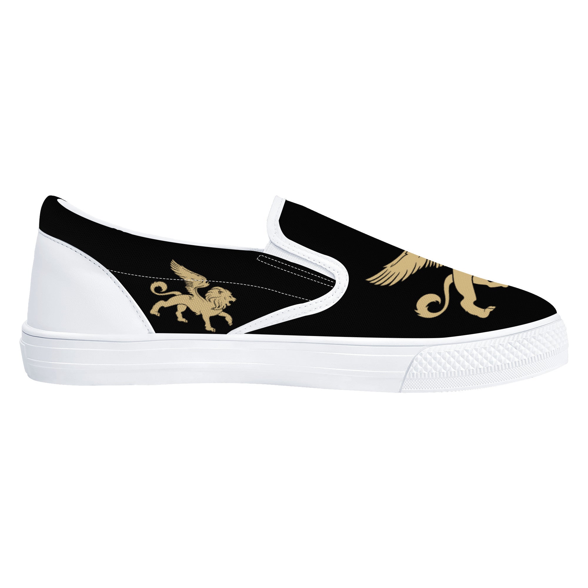 Gold Lion V2 Slip-on Shoes | Low Top Customized | Shoe Zero