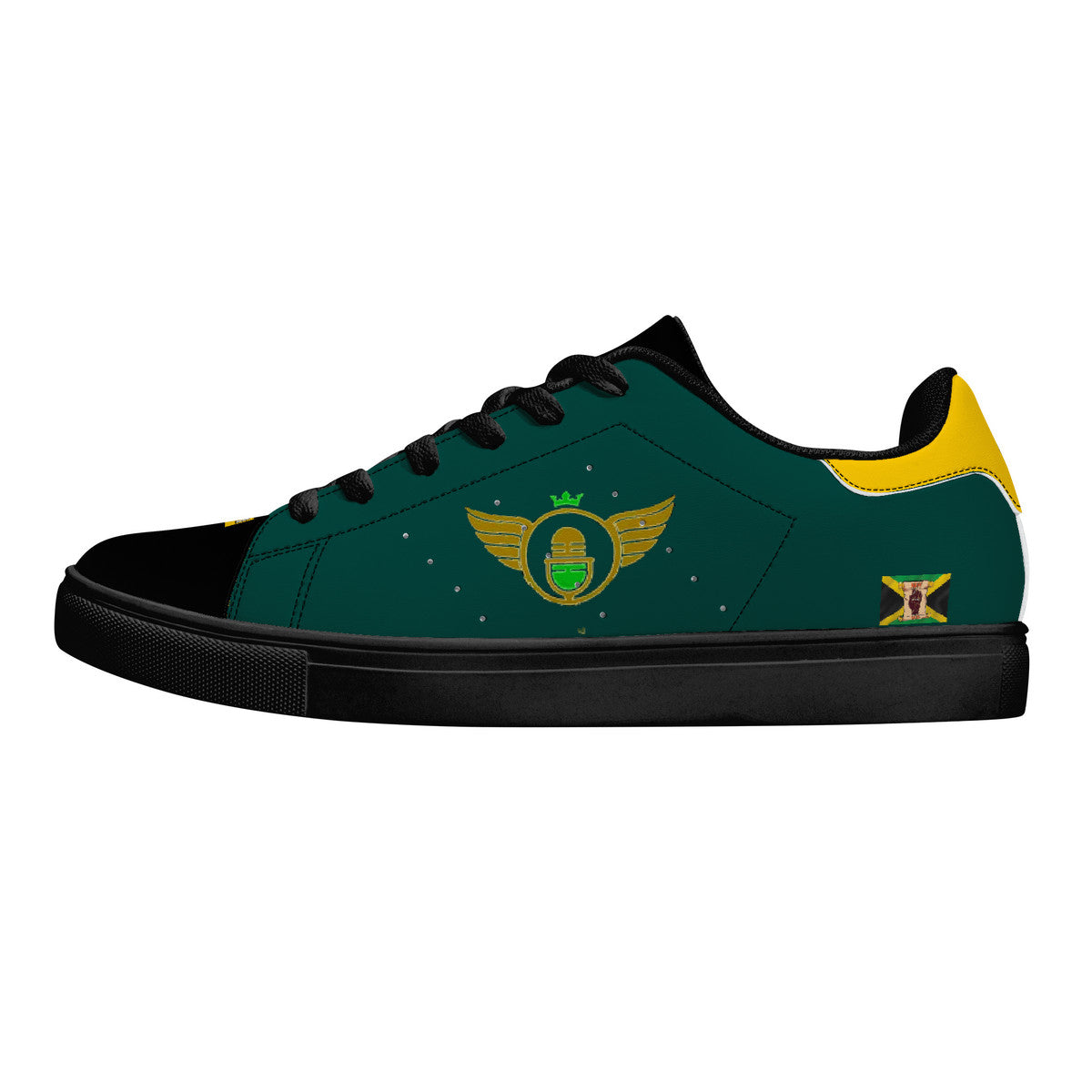 Gold Series - Gold and Green | Low Top Customized | Shoe Zero