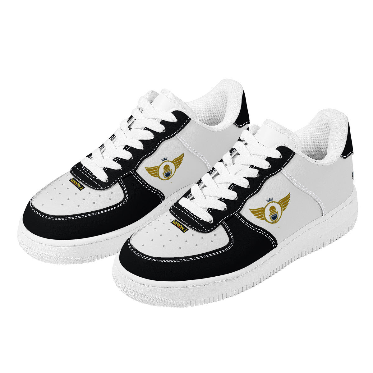 Gold Series - Black Accents | Low Top Customized | Shoe Zero