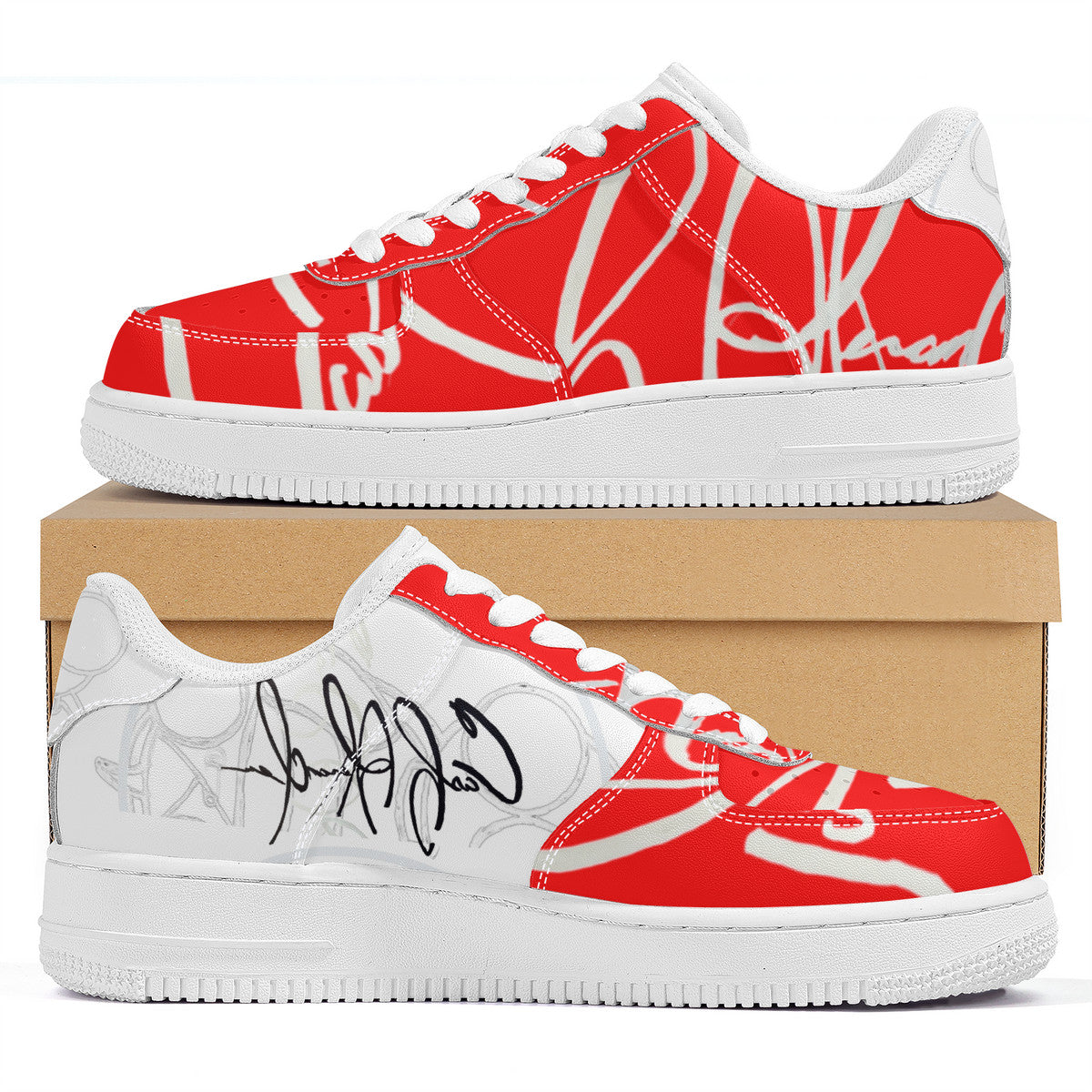 Custom red shoes on sale