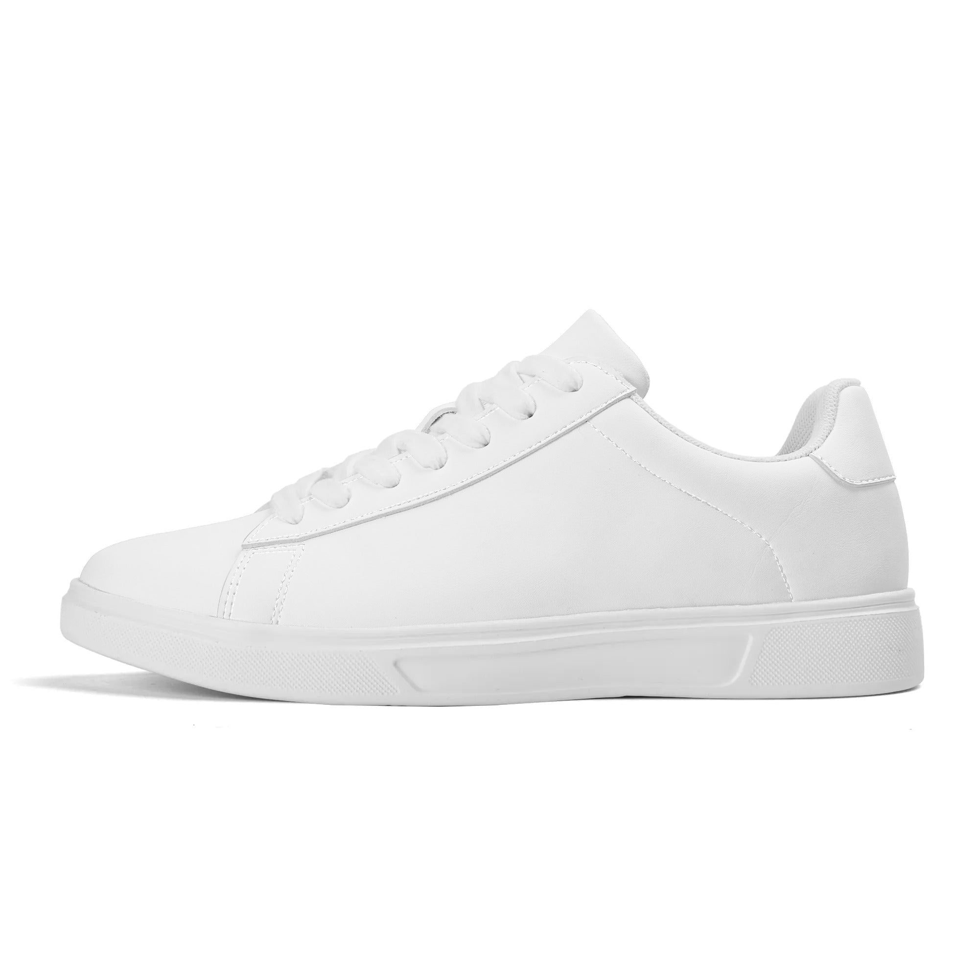 Customizable Vegan Leather 2.0 Low Top Sneakers (White)