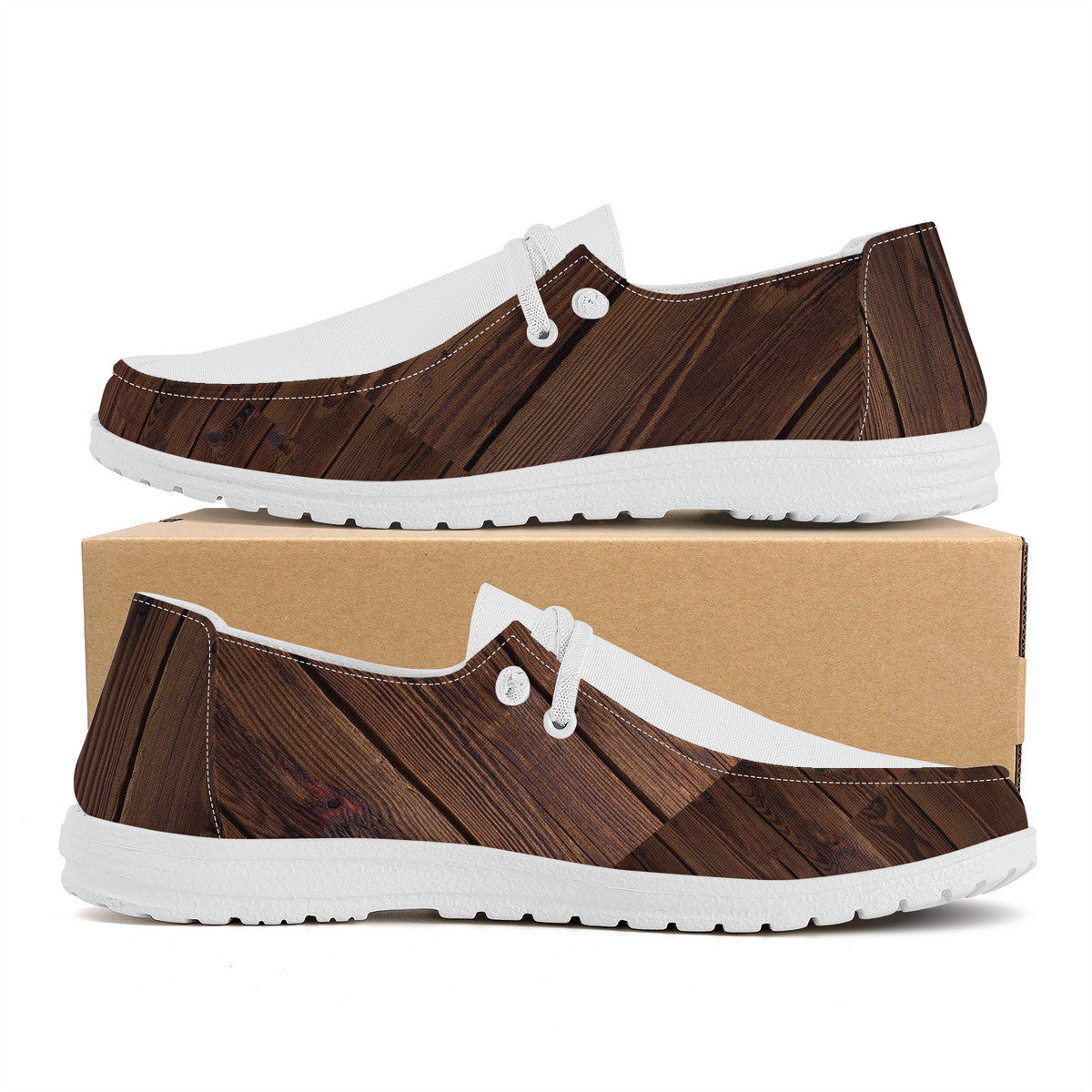 Wood Texture Loafers | Custom Branded Shoes | Shoe Zero