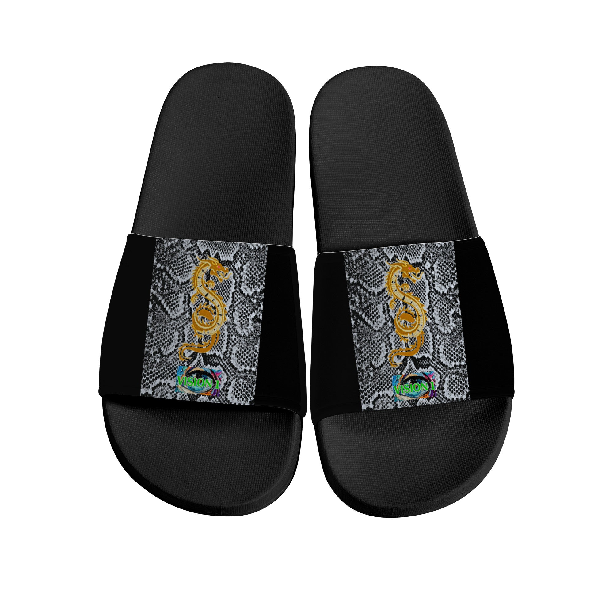 Majestic Gold Dragon and Silver | Sandals Customized | Shoe Zero