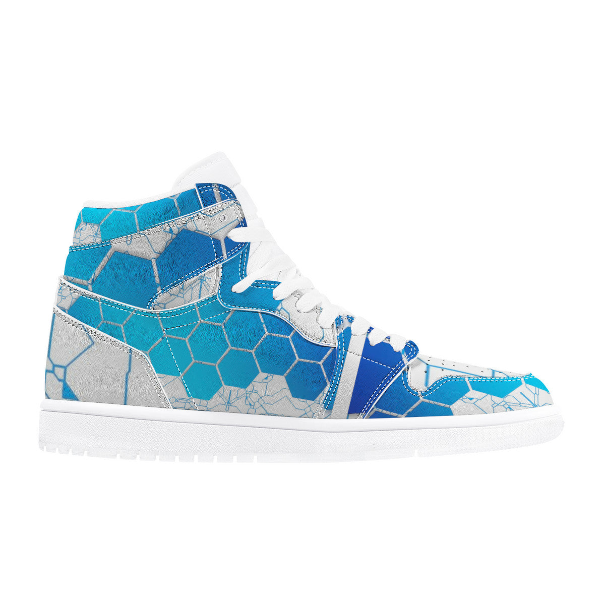 Cyber Grid Blue | Custom Branded Shoes | Shoe Zero