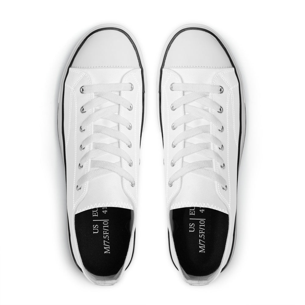 Customizable White Low Top Shoe