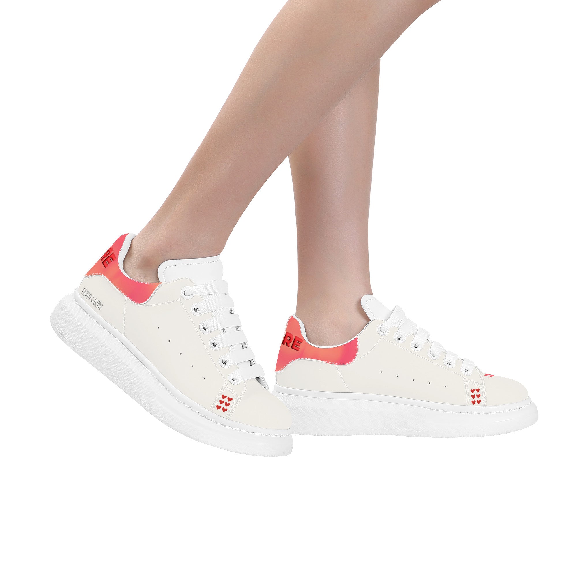 Nia C Customized Heighten Low Top Shoes - White - Shoe Zero