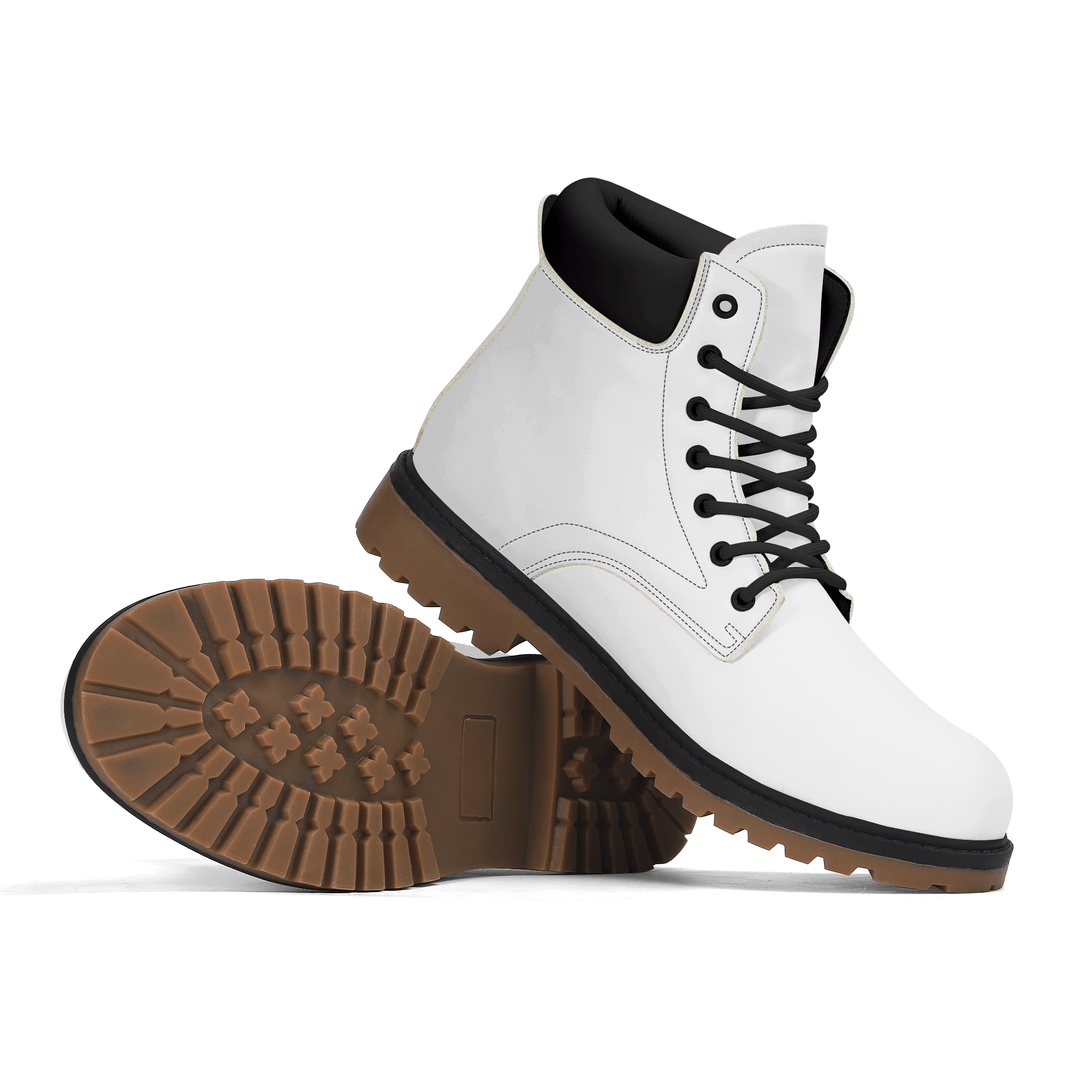 Customizable Vegan Leather Boots (Brown Outsole) - Design Your Own | Shoe Zero