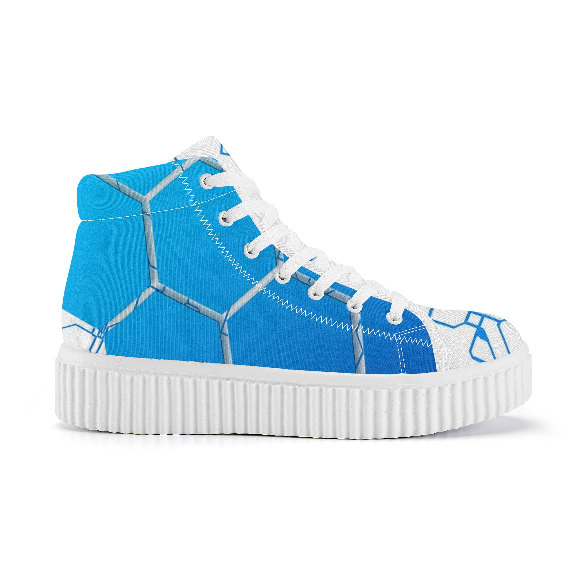 Blue Honey Women's Shoes | High Top Customized | Shoe Zero