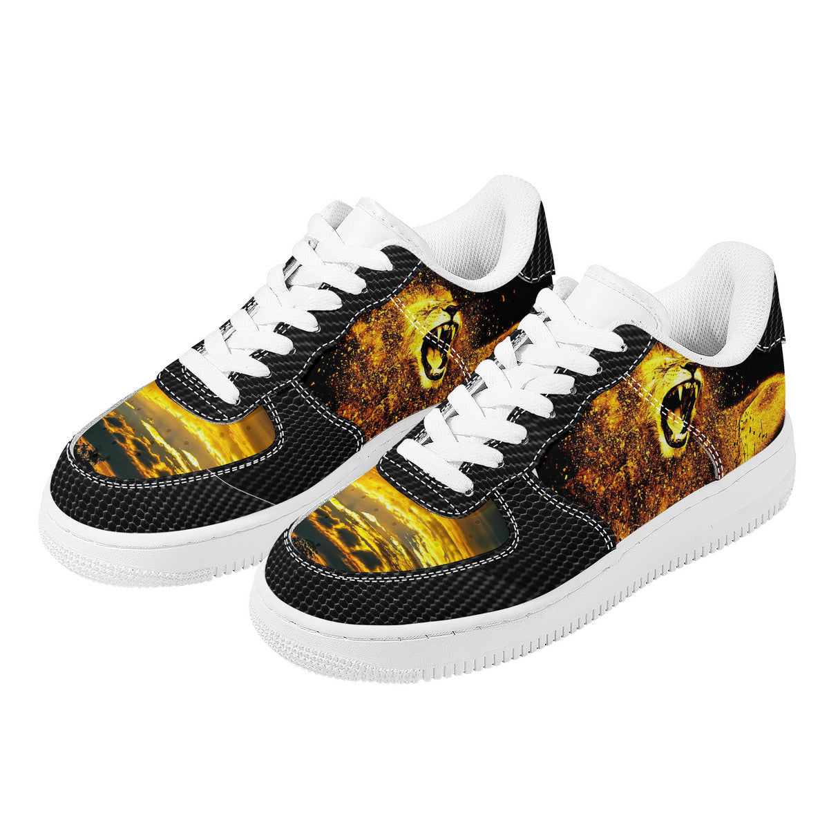 Gold Lion Low Top Unisex Sneaker | Low Top Customized | Shoe Zero