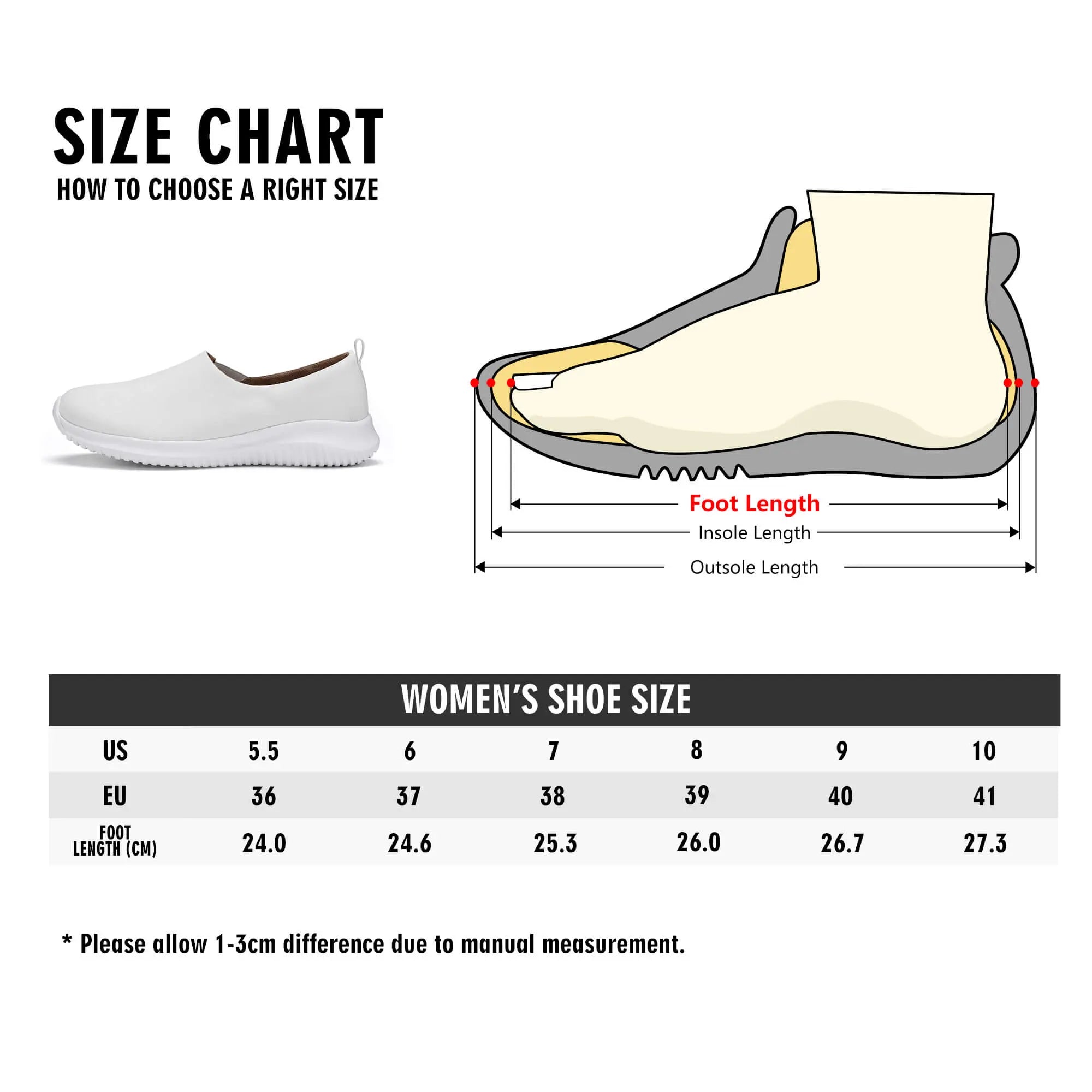 Customizable Nursing Slip On Shoes