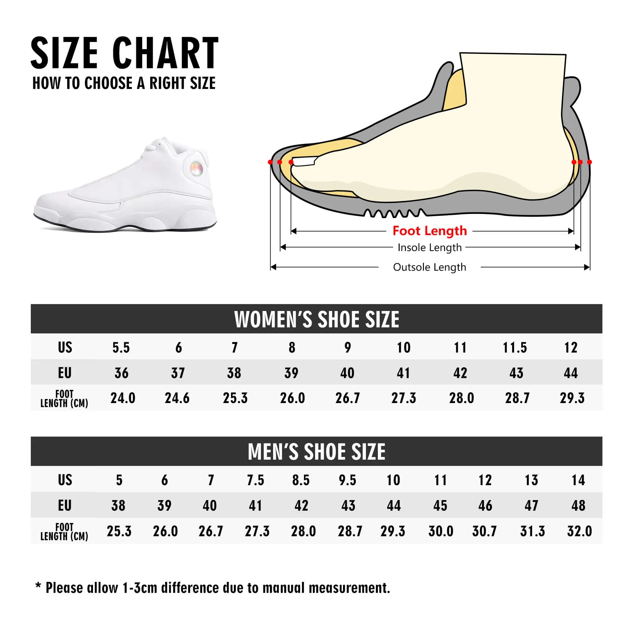 Customizable Basketball Shoes (White)