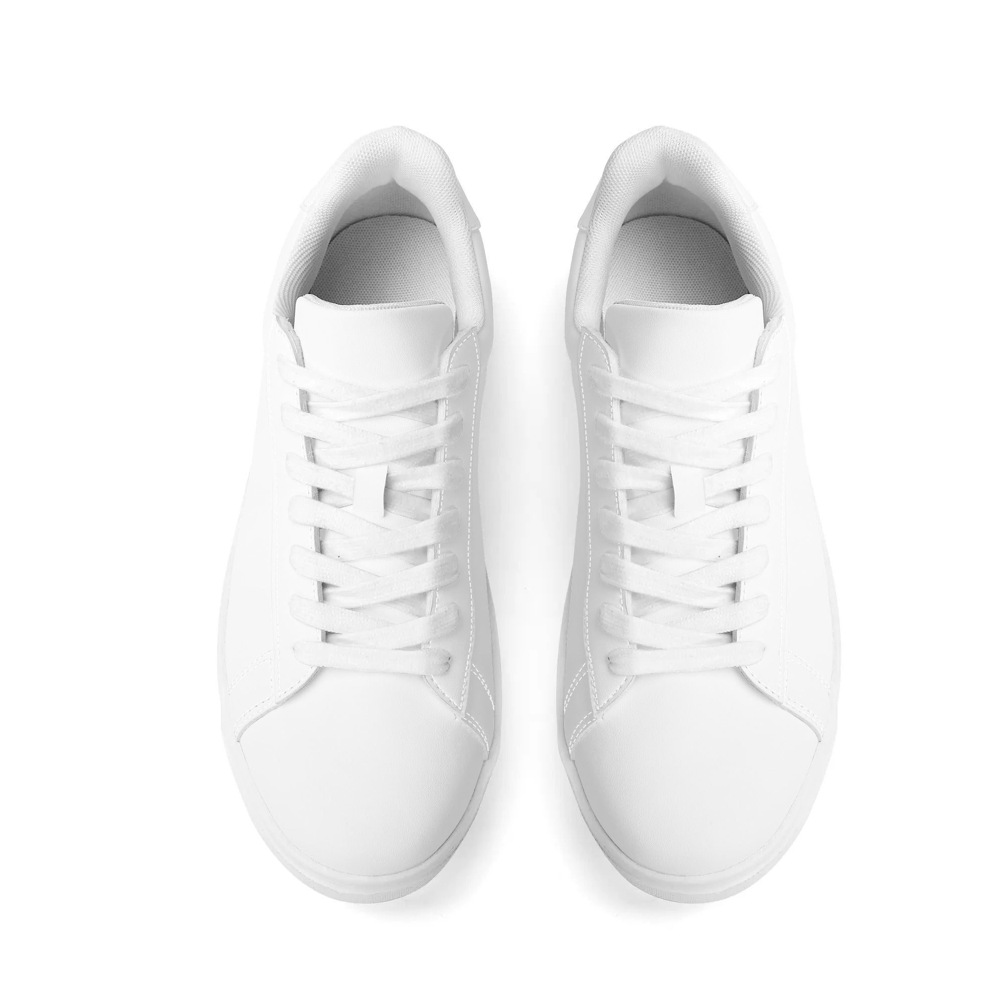 Customizable Vegan Leather 2.0 Low Top Sneakers (White)