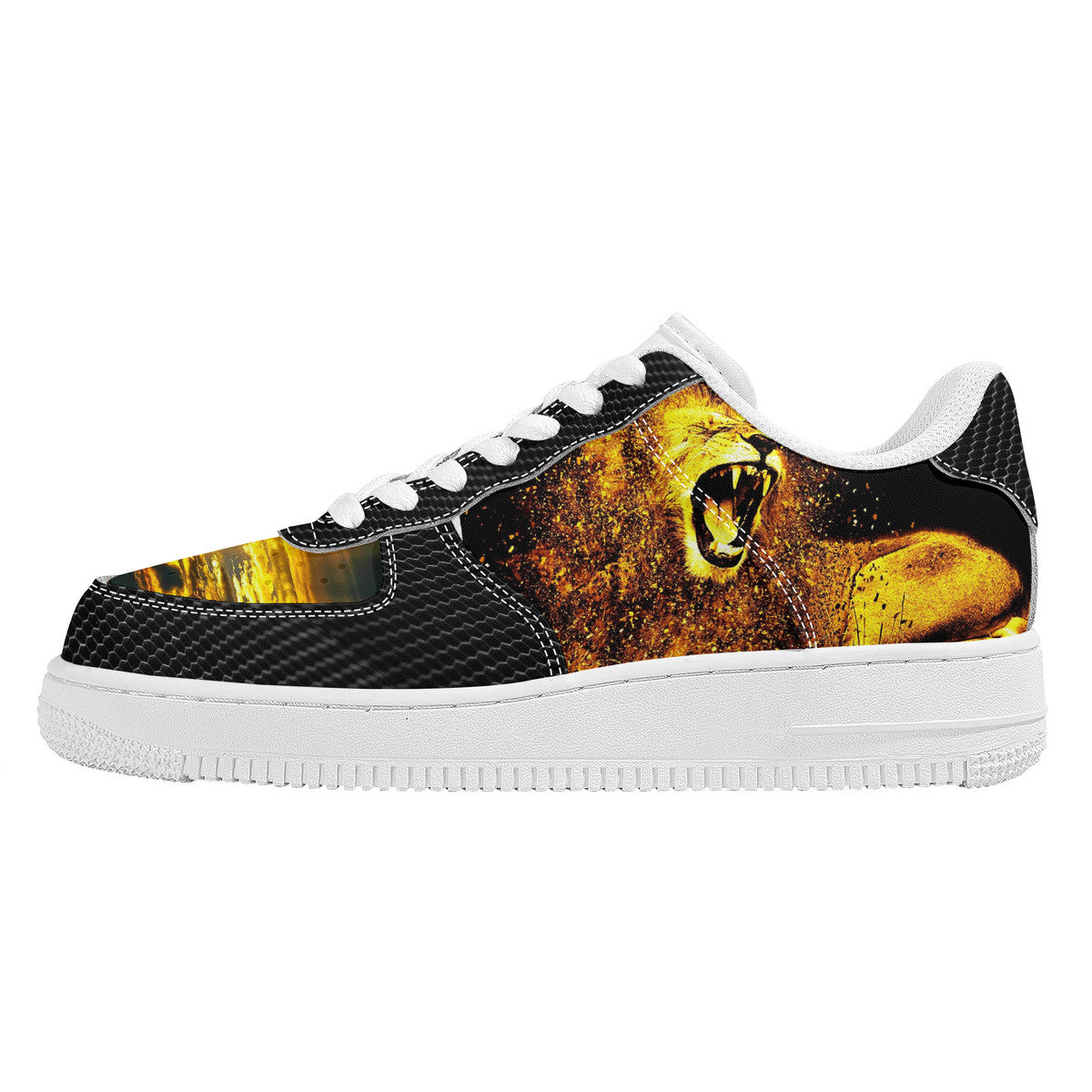 Gold Lion Low Top Unisex Sneaker | Low Top Customized | Shoe Zero