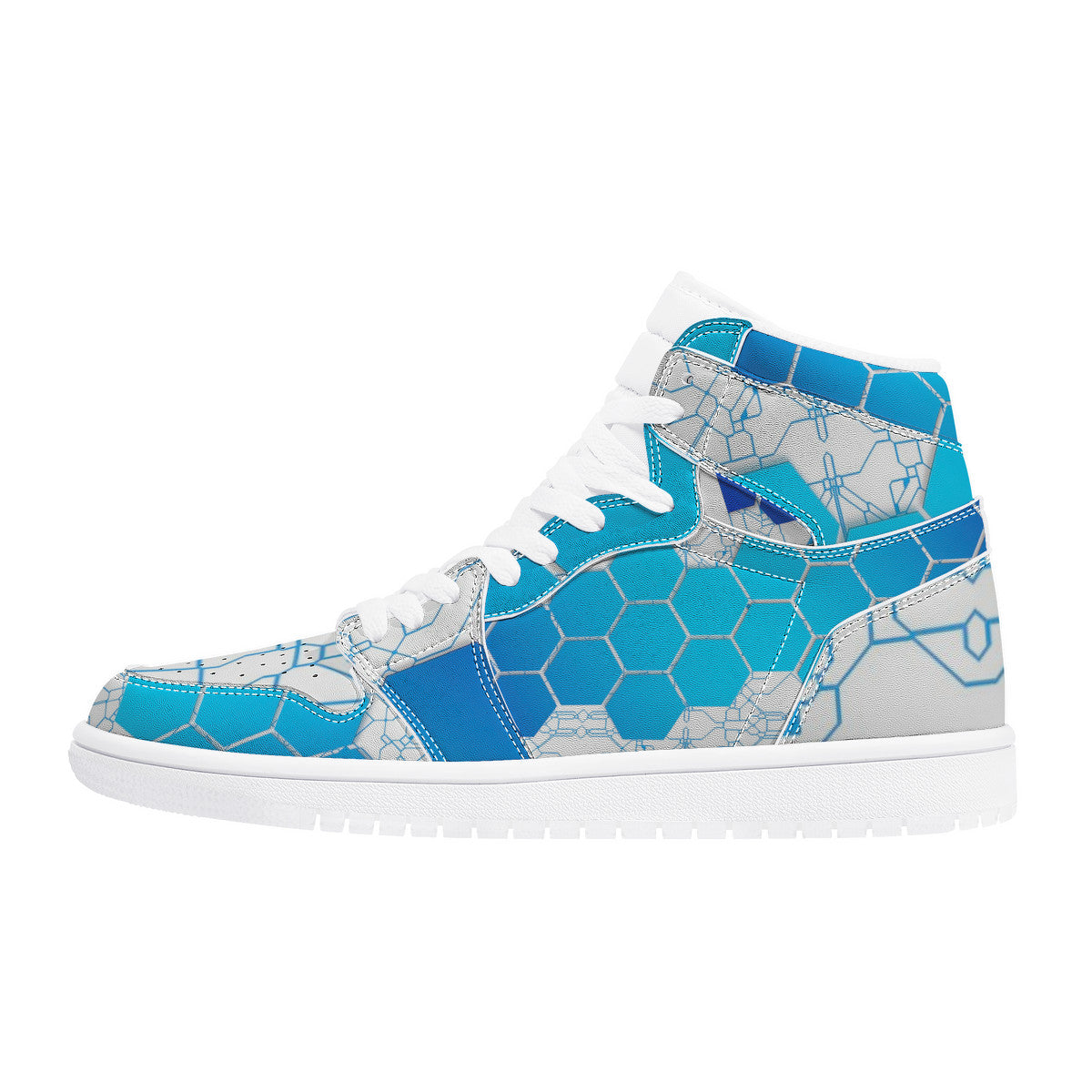 Cyber Grid Blue | Custom Branded Shoes | Shoe Zero