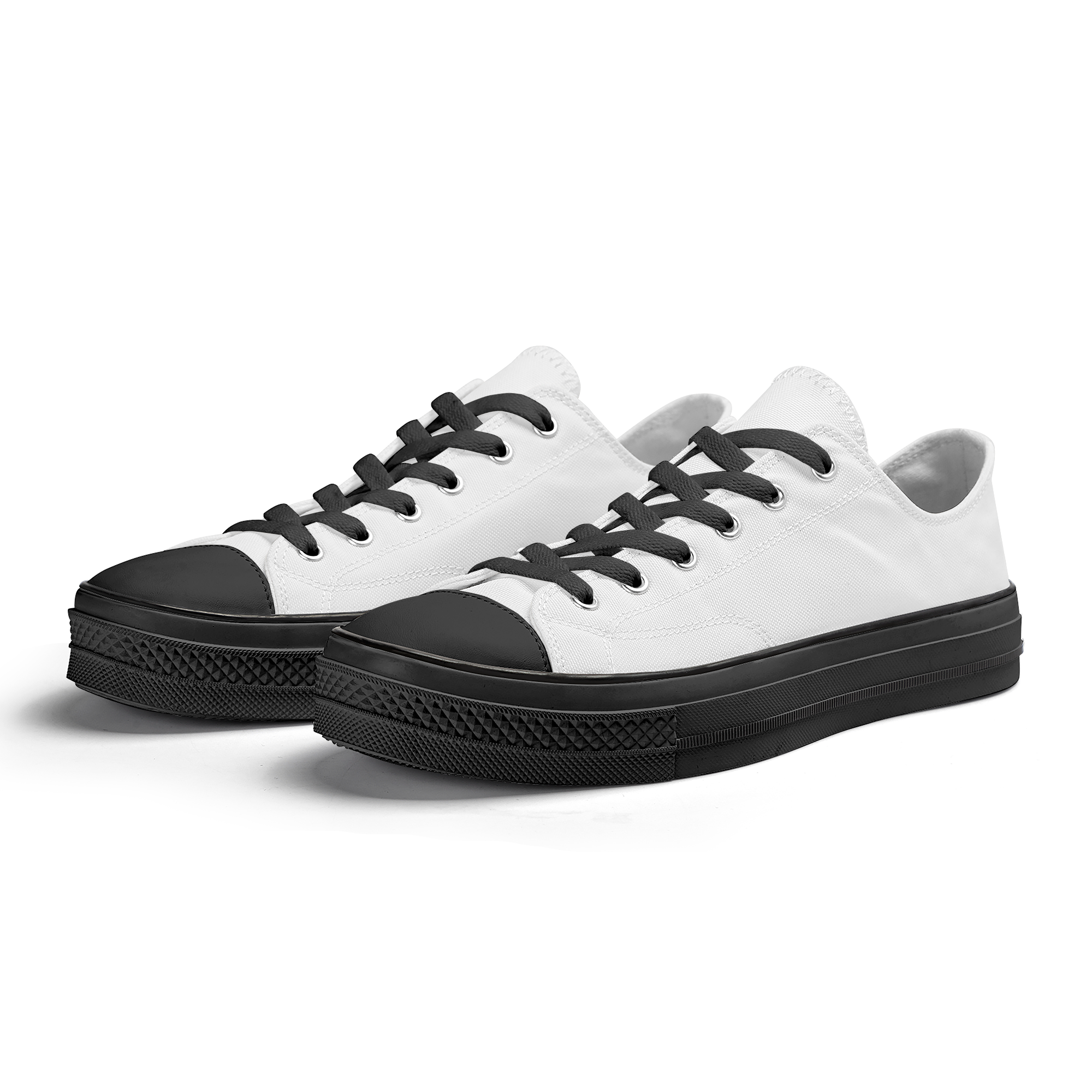 Custom Classic Low Top Canvas Shoes - Black - Shoe Zero
