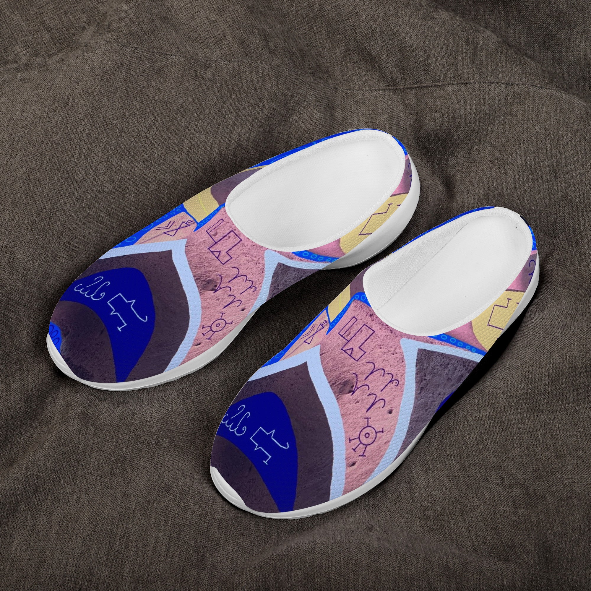 Colourful slip on. Forever in peace whale | Custom Mesh Slipper by Sylliboy - Shoe Zero