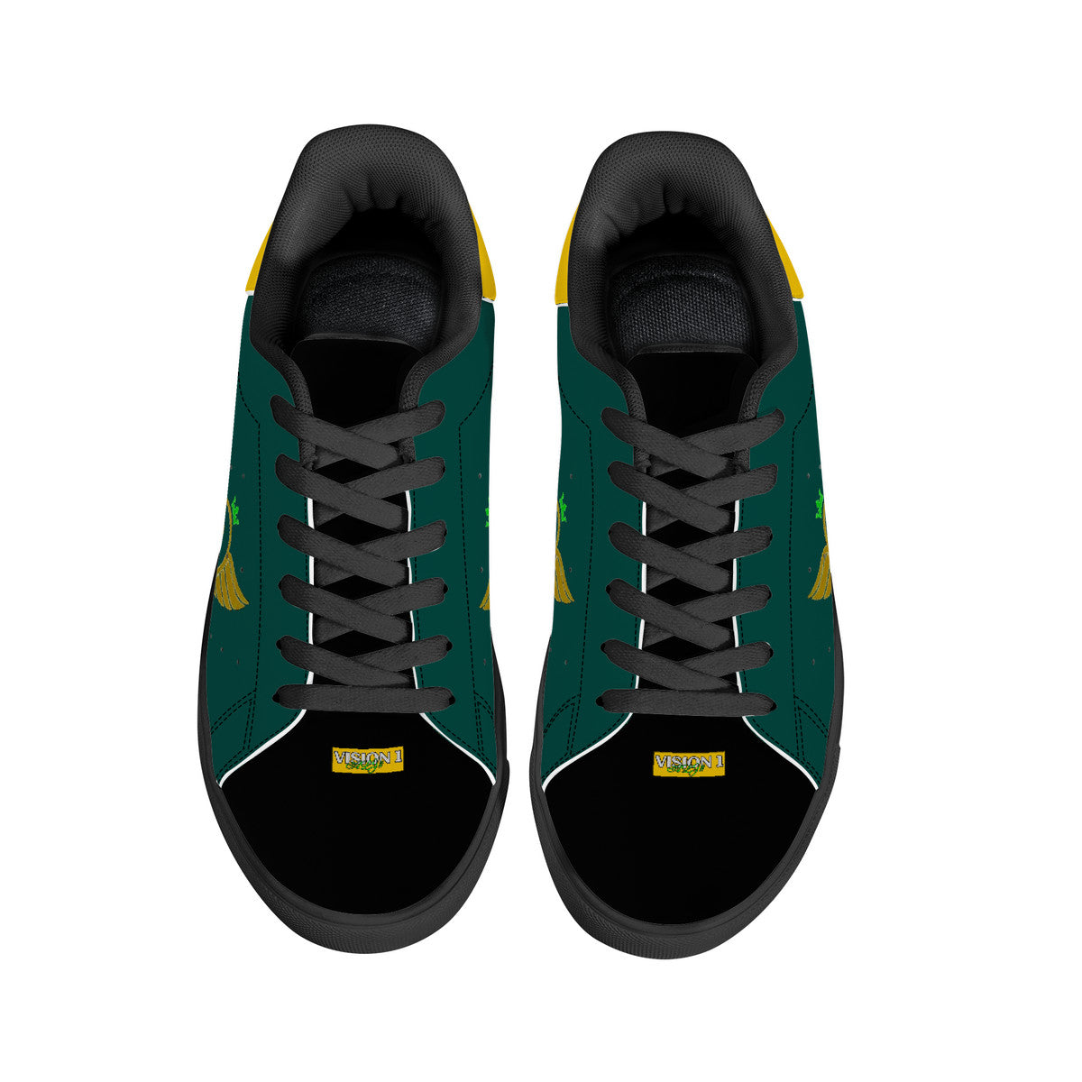 Gold Series - Gold and Green | Low Top Customized | Shoe Zero
