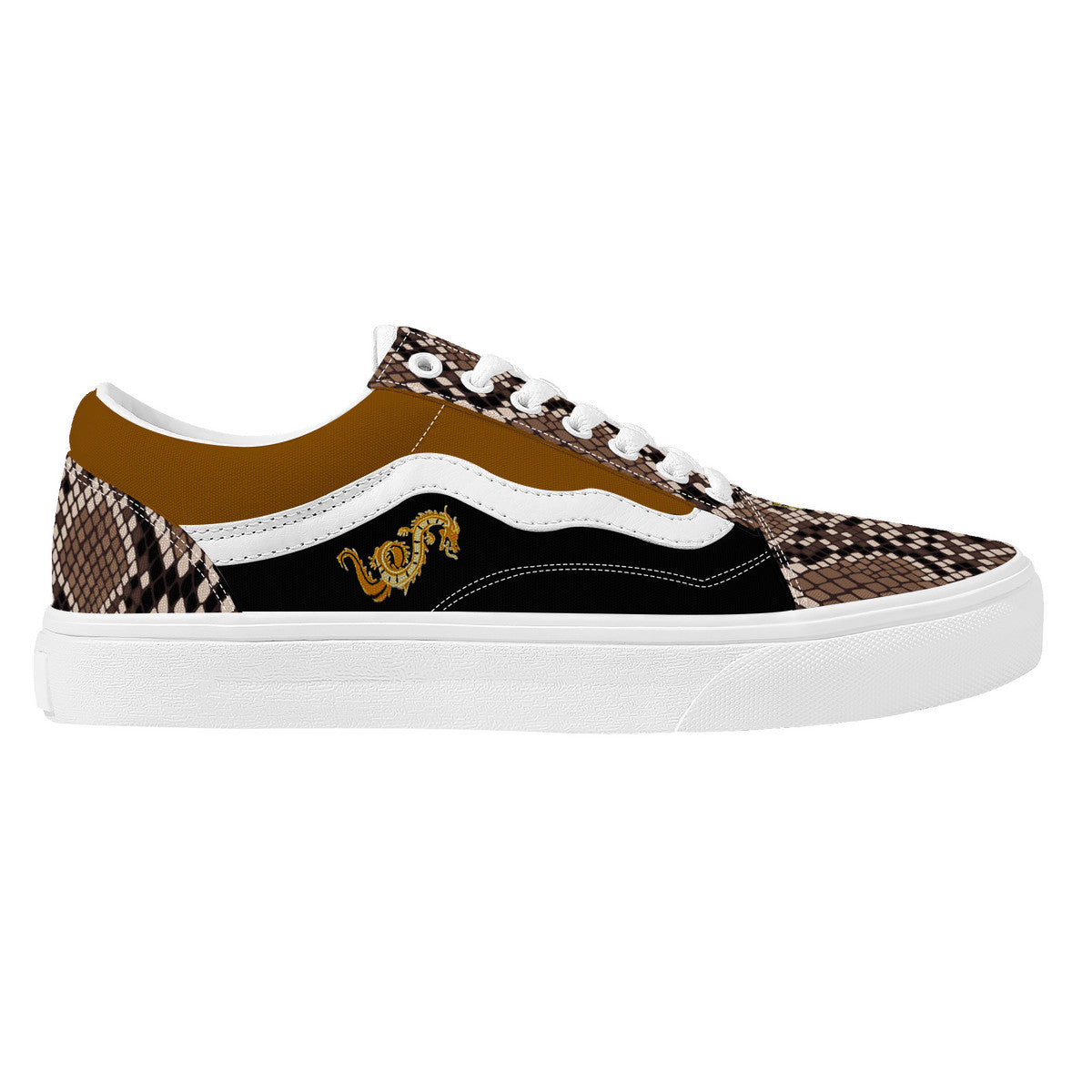 Majestic Brown and Black | Low Top Customized | Shoe Zero