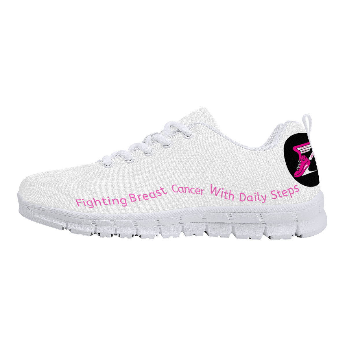 "Fighting Breast Cancer With Daily Steps" Custom Shoes | Designed at Shoe Zero V2