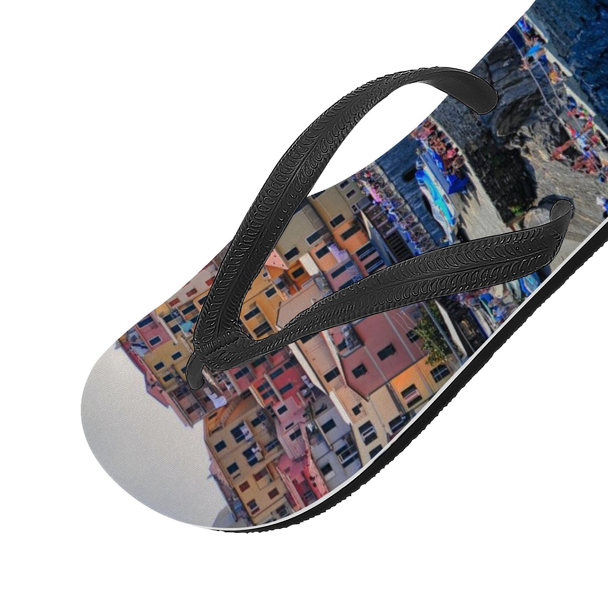 Italy Seaside Town Flip Flops | Sandals Customized | Shoe Zero